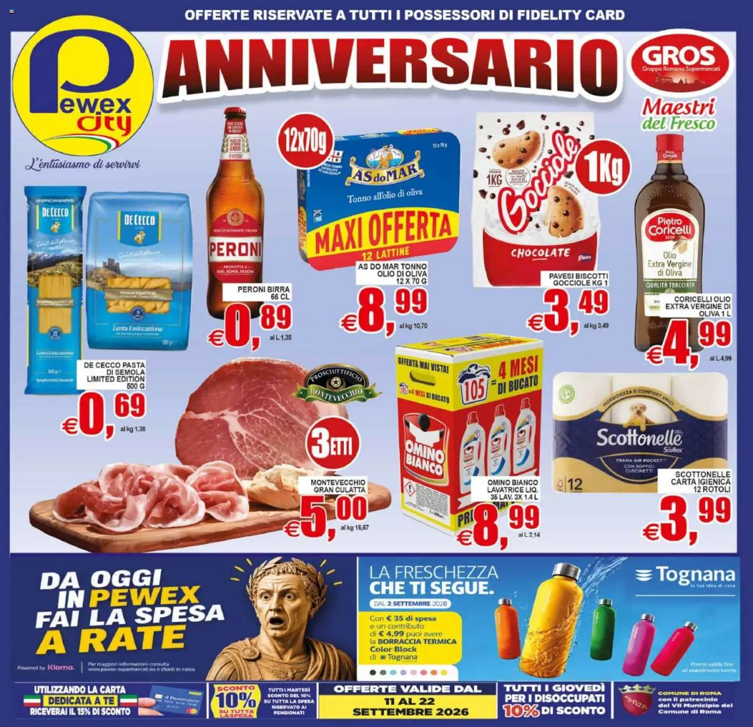Volantino Pewex del 11/09/2026 | Pagina: 1 | Prodotti: De Cecco, Olio, Olio extra vergine, Olio di Oliva