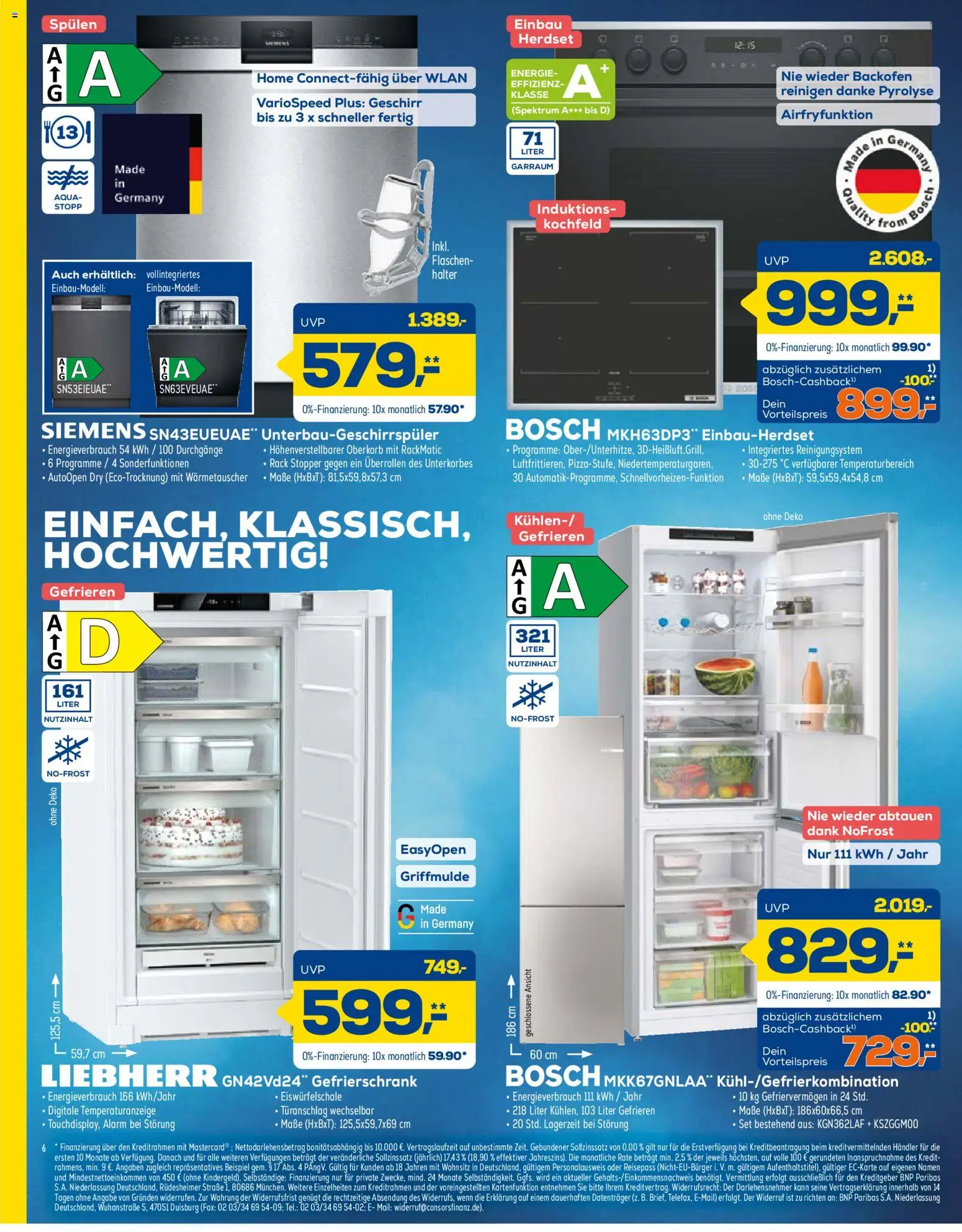Euronics Prospekt – gültig ab 26.09.2026 | Seite: 6 | Produkte: Bosch, Liebherr, Kochfeld, Backofen