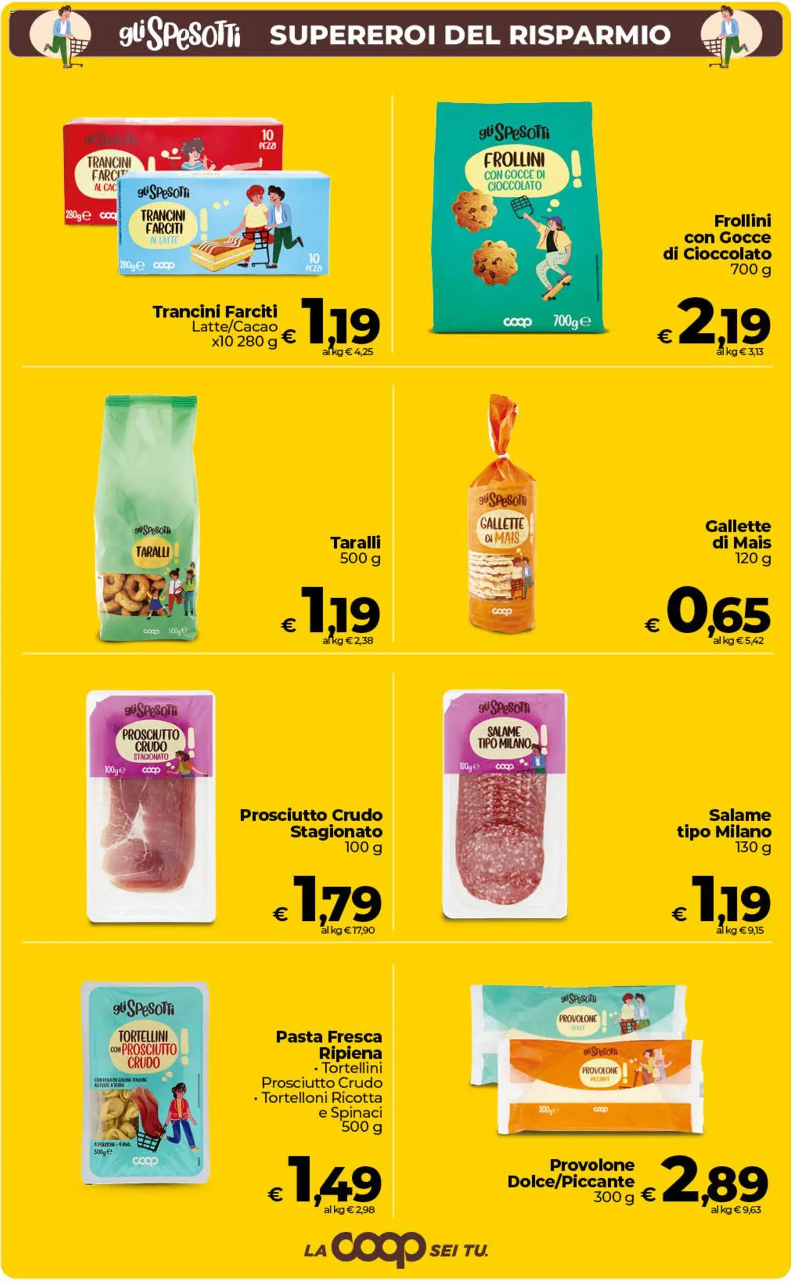 Volantino Ipercoop del 18.06.2026 | Pagina: 14 | Prodotti: Salame, Pasta, Spinaci, Taralli
