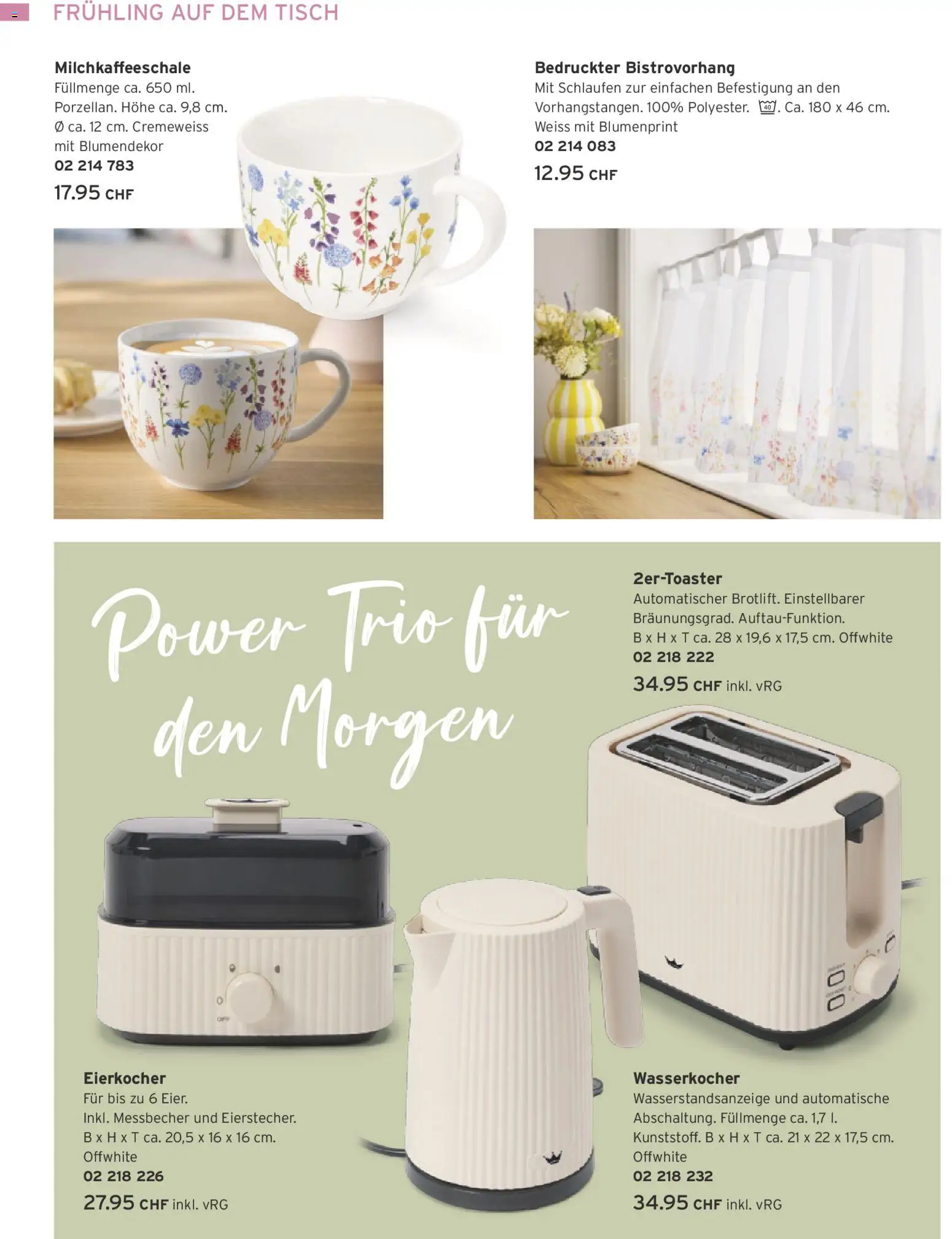 Tchibo Aktionen – gültig ab 24.02.2026 | Seite: 44 | Produkte: Tisch, Eierkocher, Wasserkocher