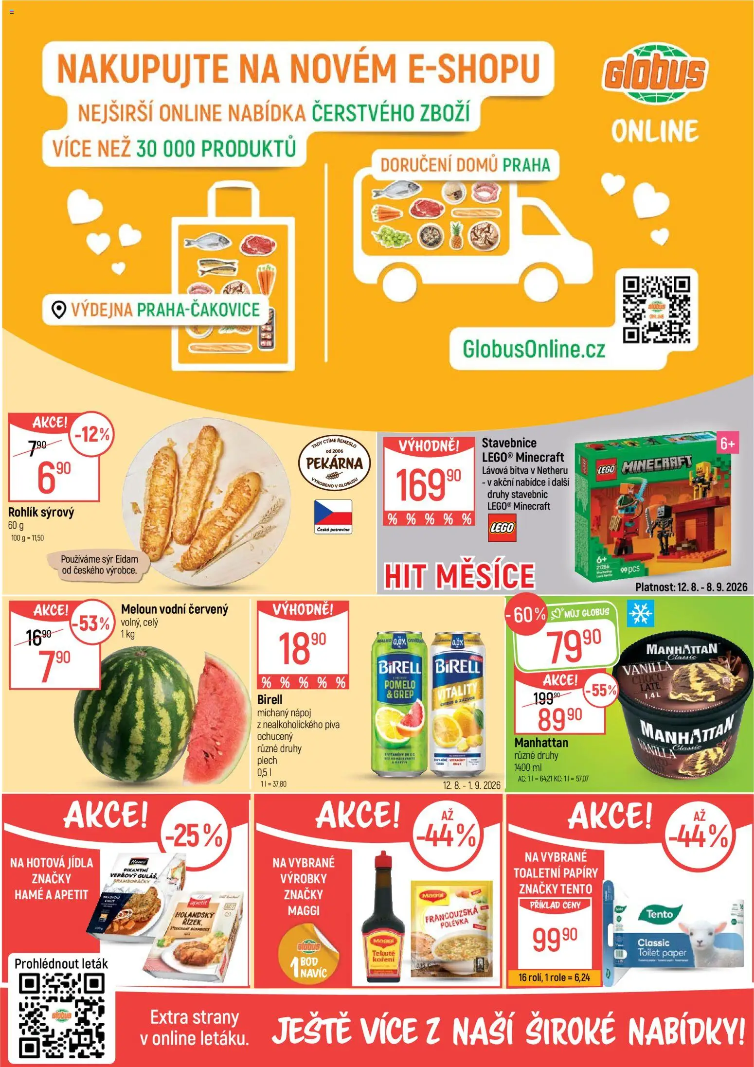 Globus leták od 12.08.2026 | Strana: 2 | Produkty: Globus, Birell, Vitamíny, Eidam