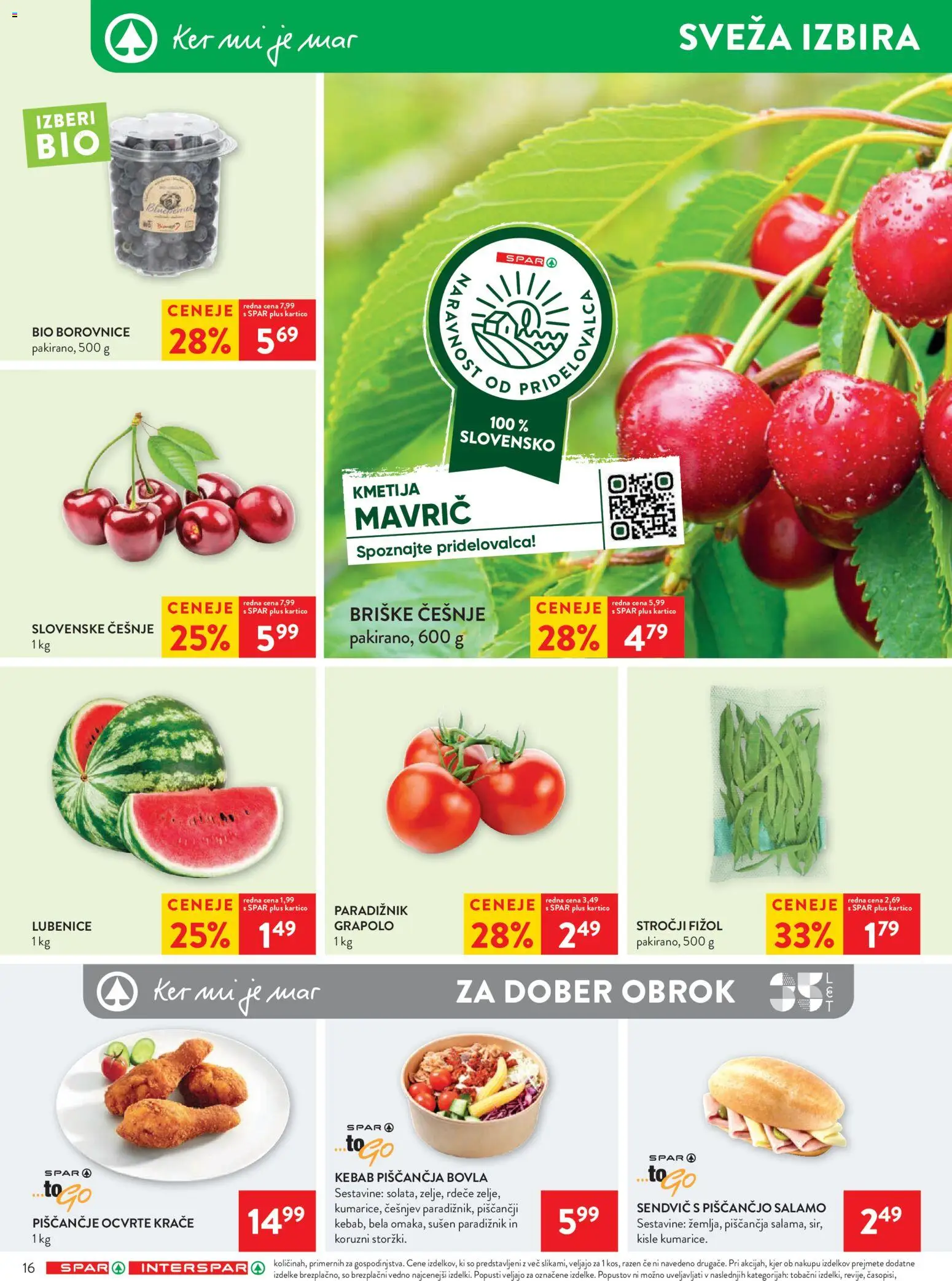 Novi Spar katalog ponudbe – veljaven od 20.05.2026 | Stran: 20 | Izdelki: Paradiznik, Borovnice, Lubenice