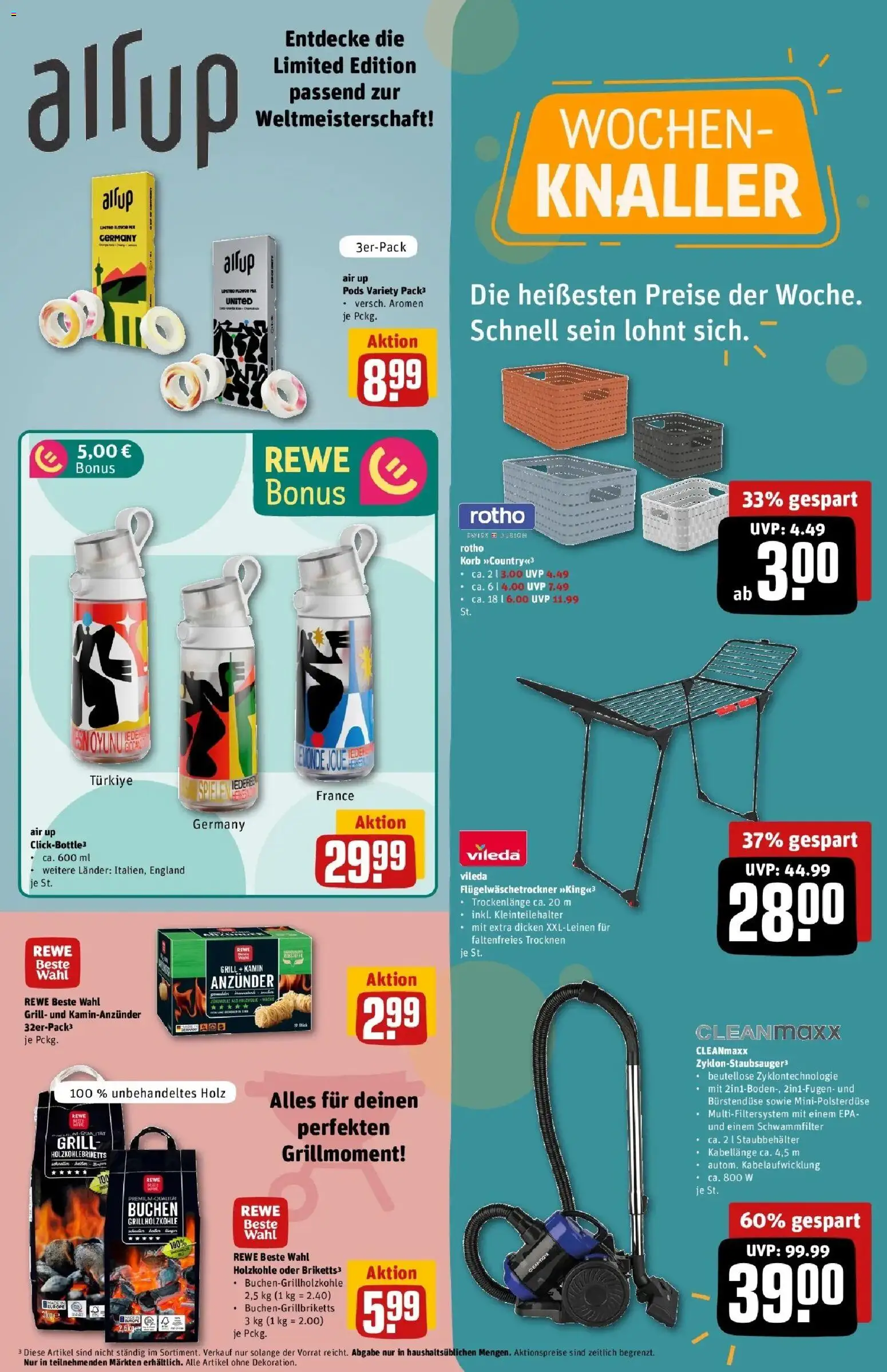 Rewe Prospekt Hamburg/Tonndorf – gültig ab 08.06.2026 | Seite: 33 | Produkte: Grill, Kamin, Korb