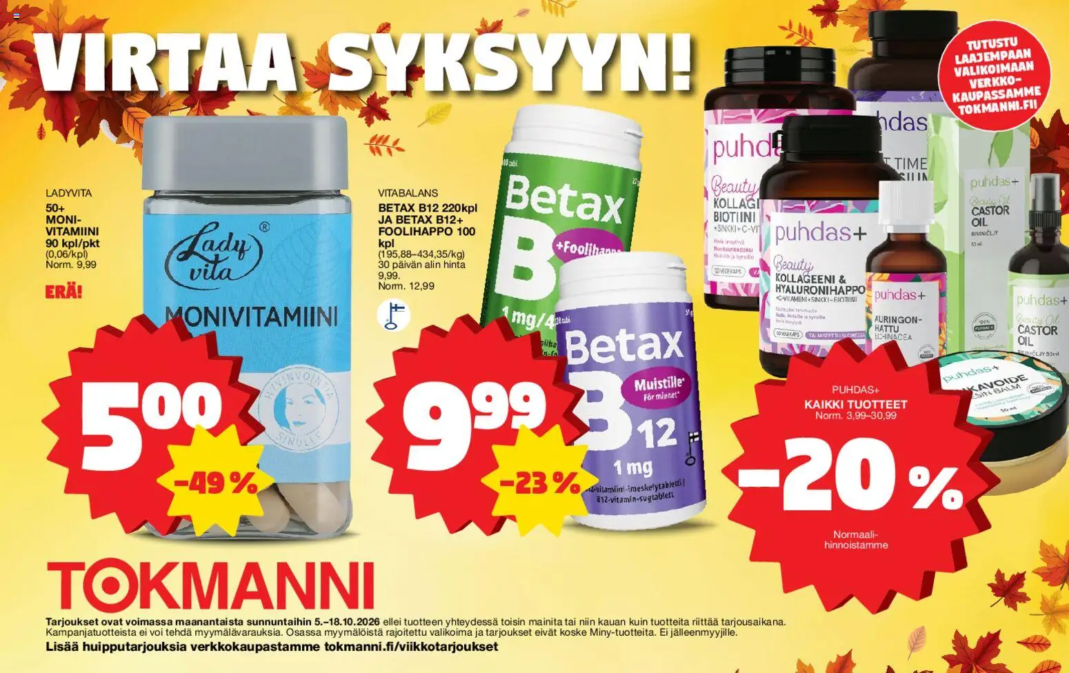 Tokmanni Terveystuoteliite – voimassa 05/10/2026 alkaen | Sivu: 4
