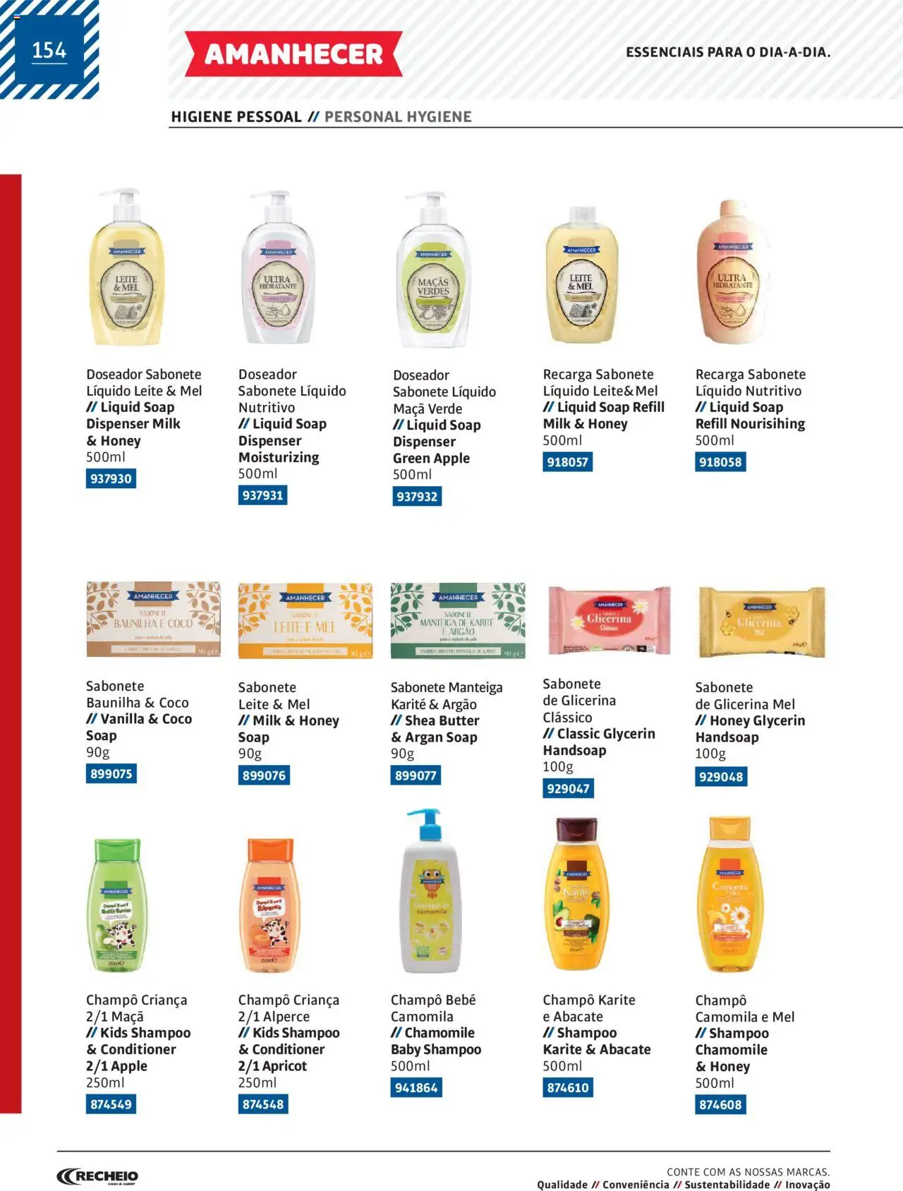 Recheio AS NOSSAS MARCAS │ válido de 19/12/2023 | Página: 154 | Produtos: Sabonete, Maça, Abacate, Maçãs