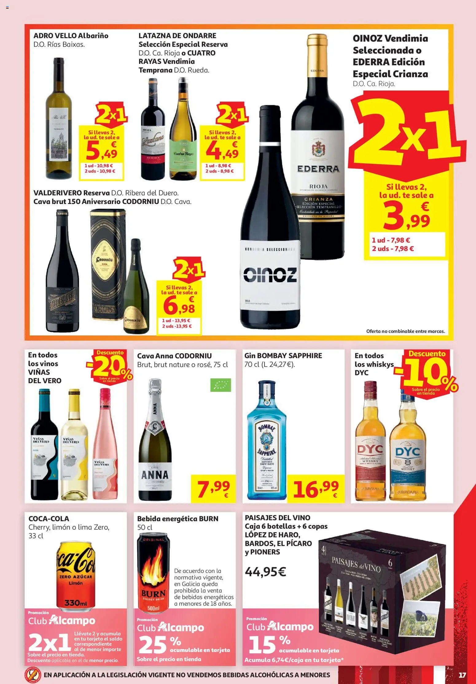 Alcampo - HP Nacional │ válido desde el 16.06.2026 | Página: 17 | Productos: Lima, Vino, Té, Caja