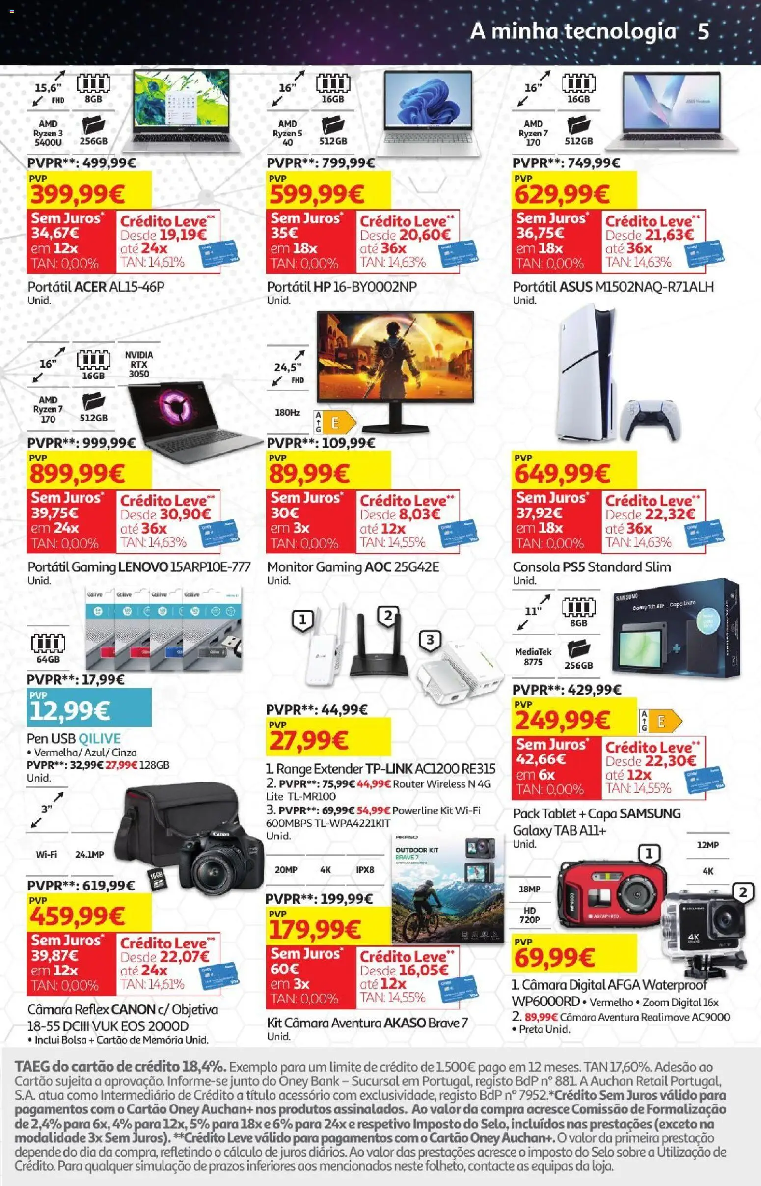 Auchan - Férias de Verão  Casa Verão │ válido de 22/07/2026 | Página: 32 | Produtos: Cartão de memória, Bolsa, USB, Tablet