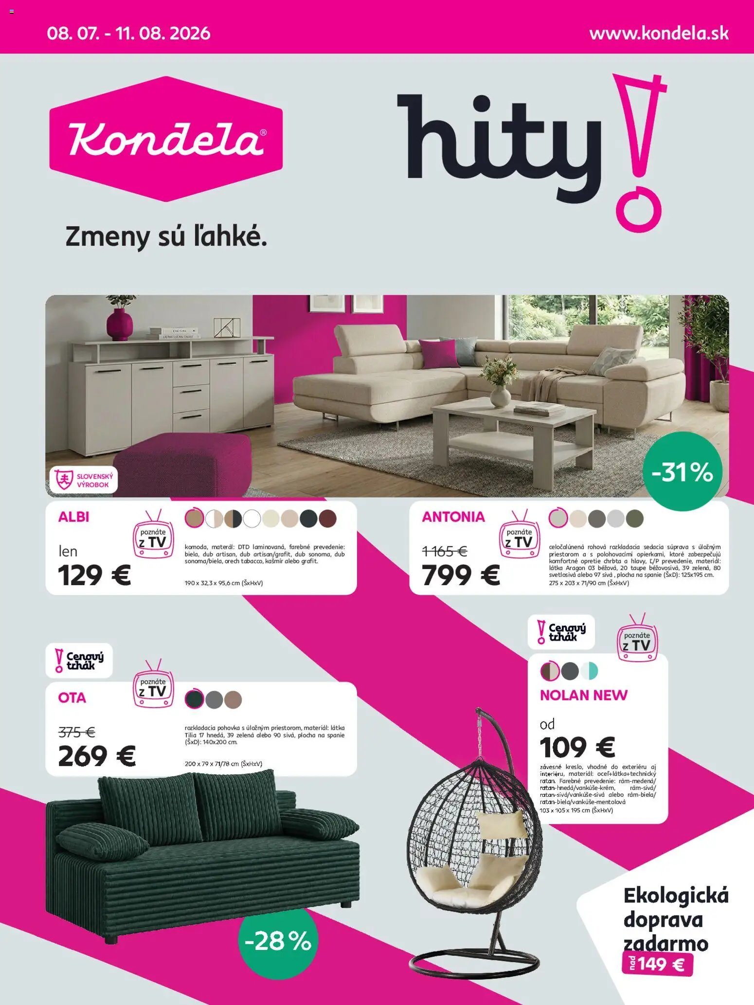 Nové Kondela akcie – leták je platný od 08.07.2026 | Strana: 1