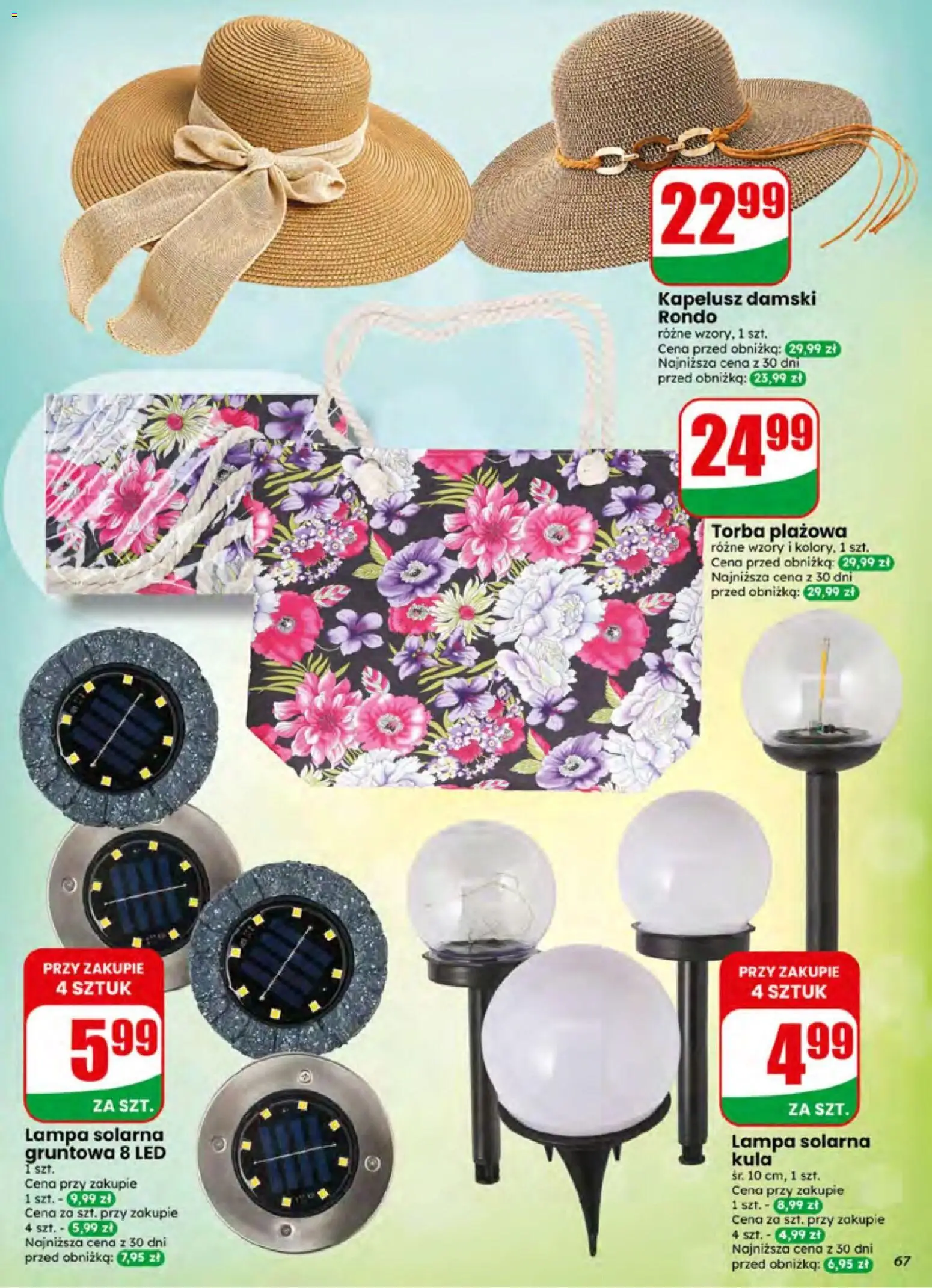 Dino gazetka od 01.07.2026 | Strona: 67 | Produkty: Kapelusz, Lampa solarna, Torba, Lampa