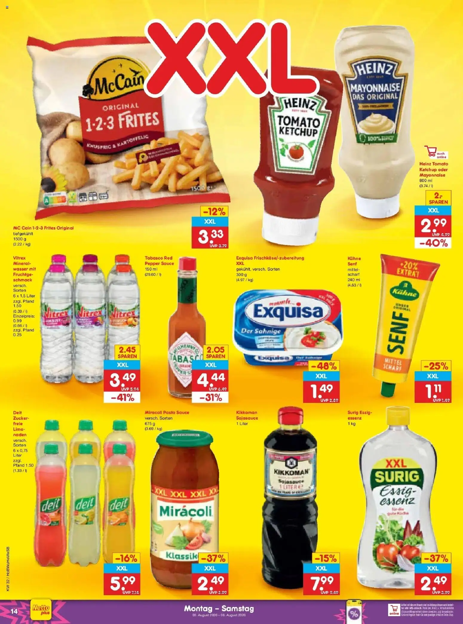 Netto Marken-Discount Prospekt Hamburg – gültig ab 03.08.2026 | Seite: 28 | Produkte: McCain, Exquisa, Pasta, Ketchup