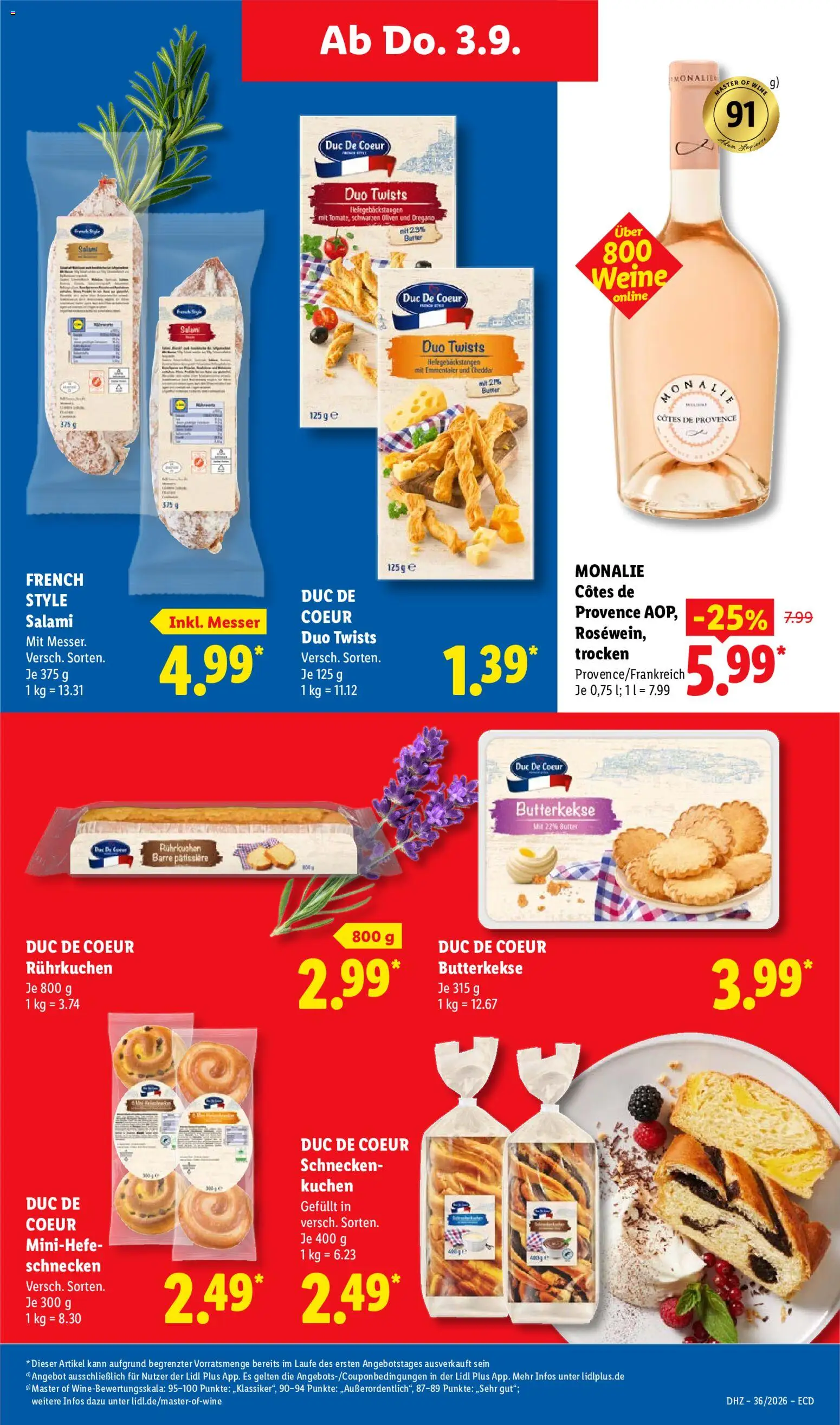 Lidl Německo leták od 31.08.2026 | Strana: 61 | Produkty: Salám, Cheddar