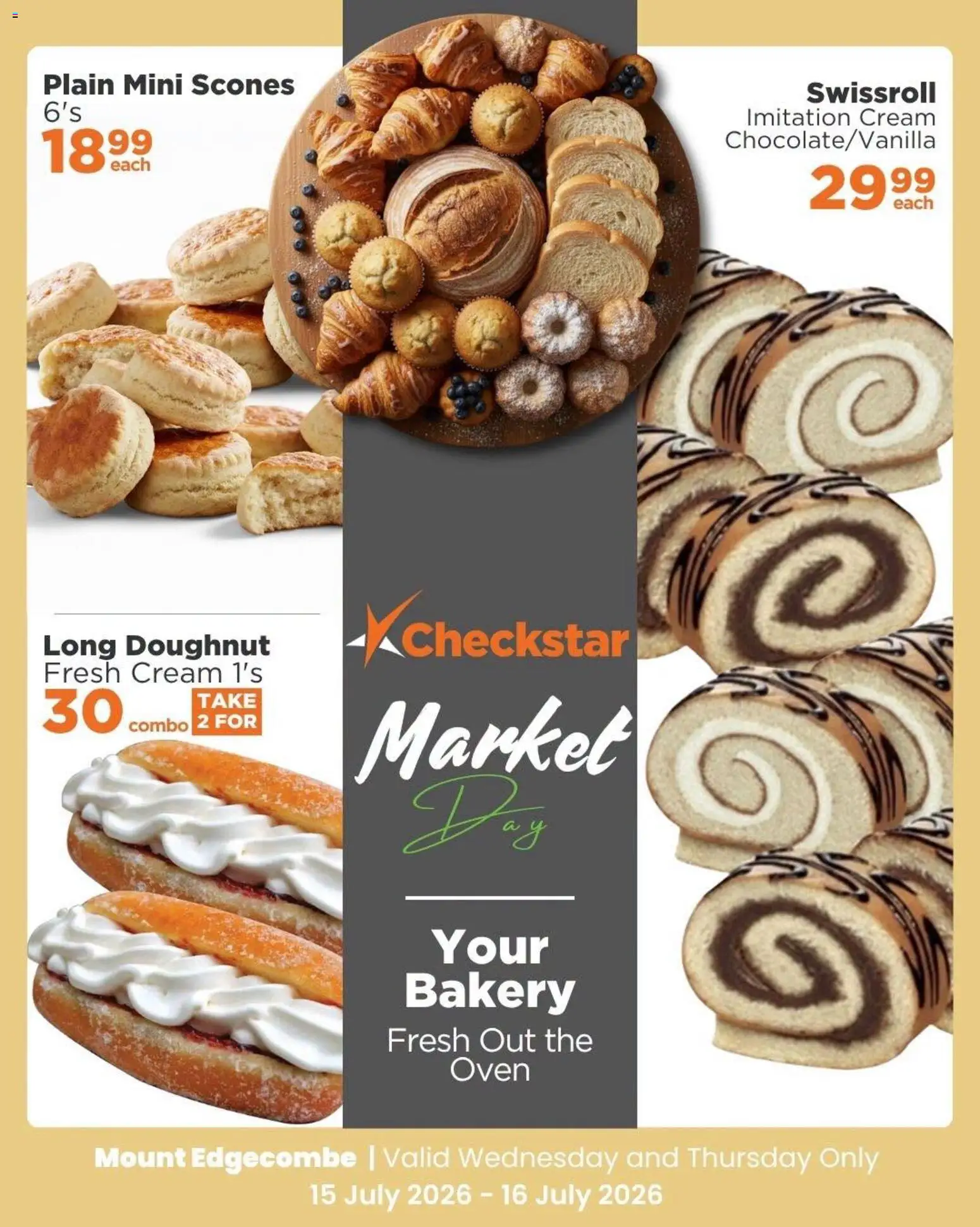 New Check Star catalogue – valid from 15/07/2026 | Page: 6 | Products: Swissroll, Oven, Bakery, Cream