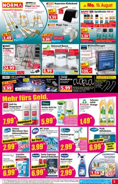 Norma Flugblatt ab 10.08.2026 gültig | Seite: 5 | Produkte: WC Stein, Cutter, Milch, Zahnpasta