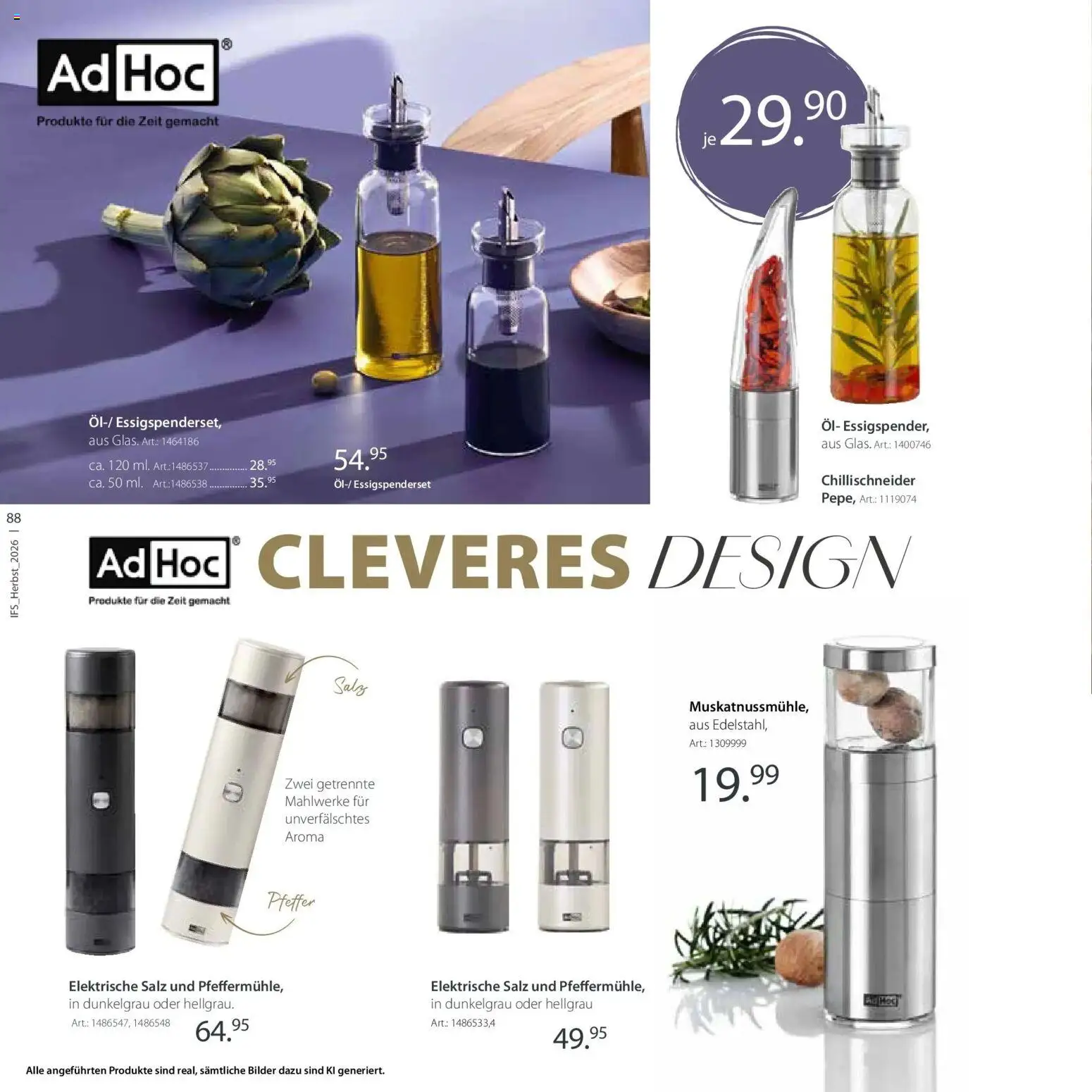 Zurbrüggen - Zurbrüggen: Von allem nur das beste (ab 24.10.2026) zum Blättern | Seite: 88 | Produkte: Öl, Bilder, Salz, Pfeffer