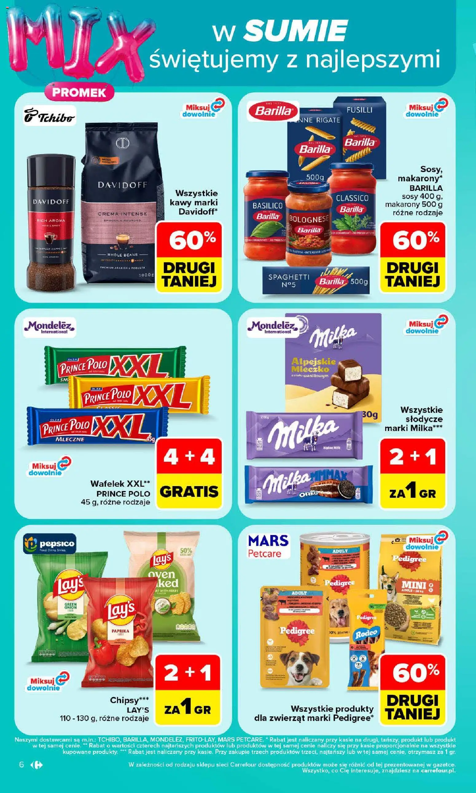 Carrefour gazetka od 19.10.2026 | Strona: 6 | Produkty: Słodycze, Barilla, Tchibo, Wafelek
