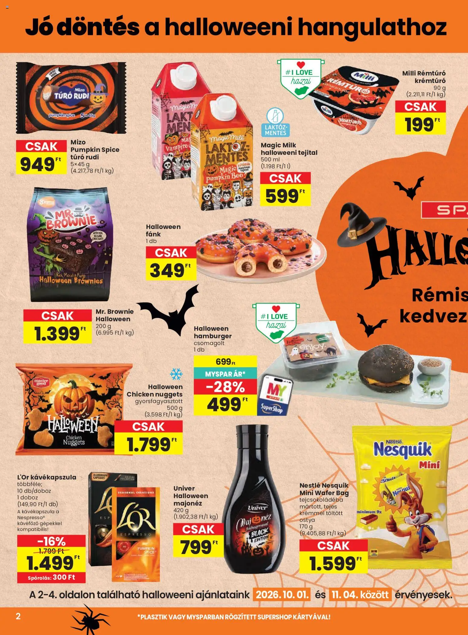 Spar akciós ujság - amely érvényes a következő dátumtól: 2026.10.01. | Oldal: 2