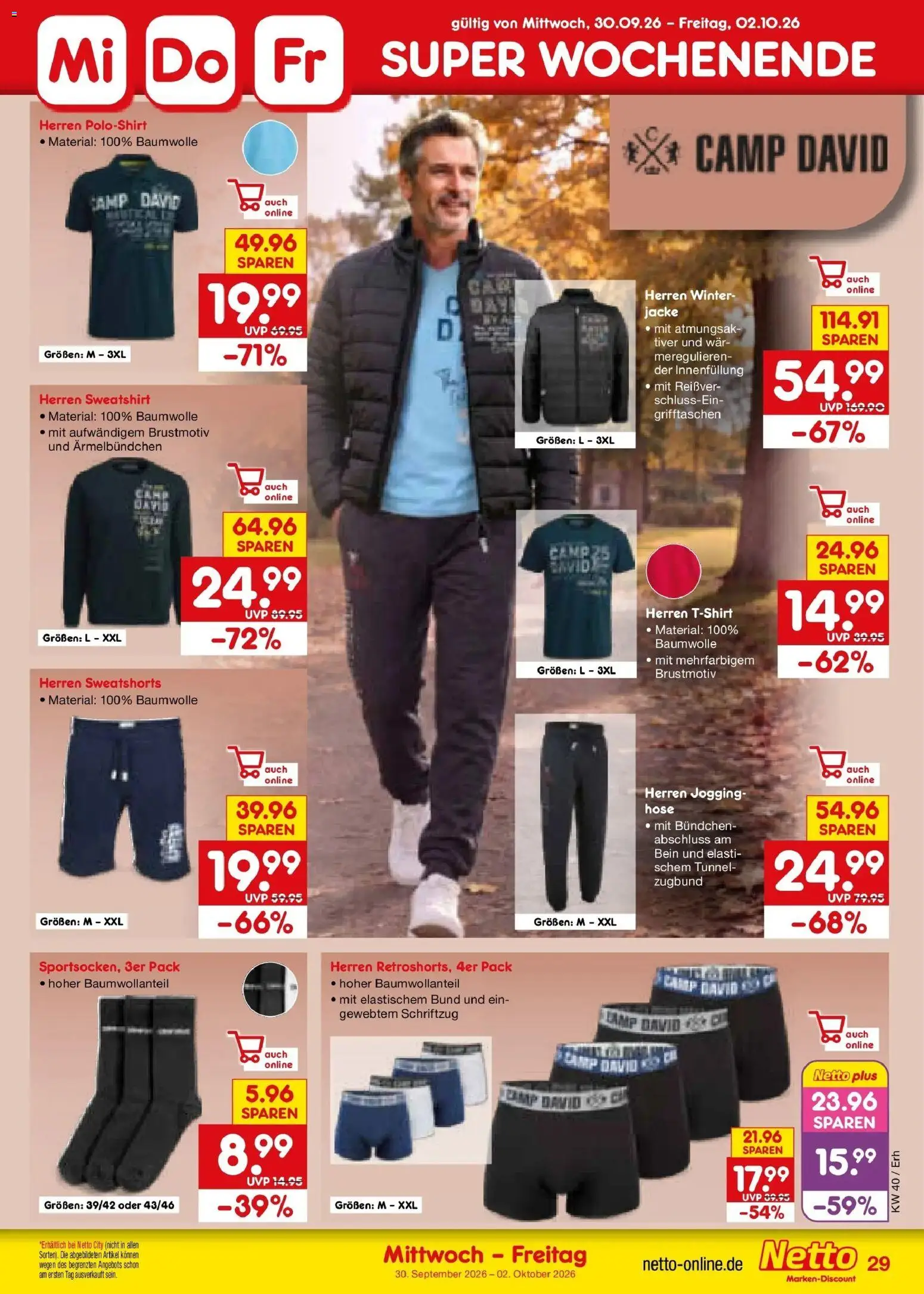 Netto Marken-Discount Prospekt Velden – gültig ab 28.09.2026 | Seite: 41 | Produkte: Sweatshirt, Poloshirt, Jacke, Hose