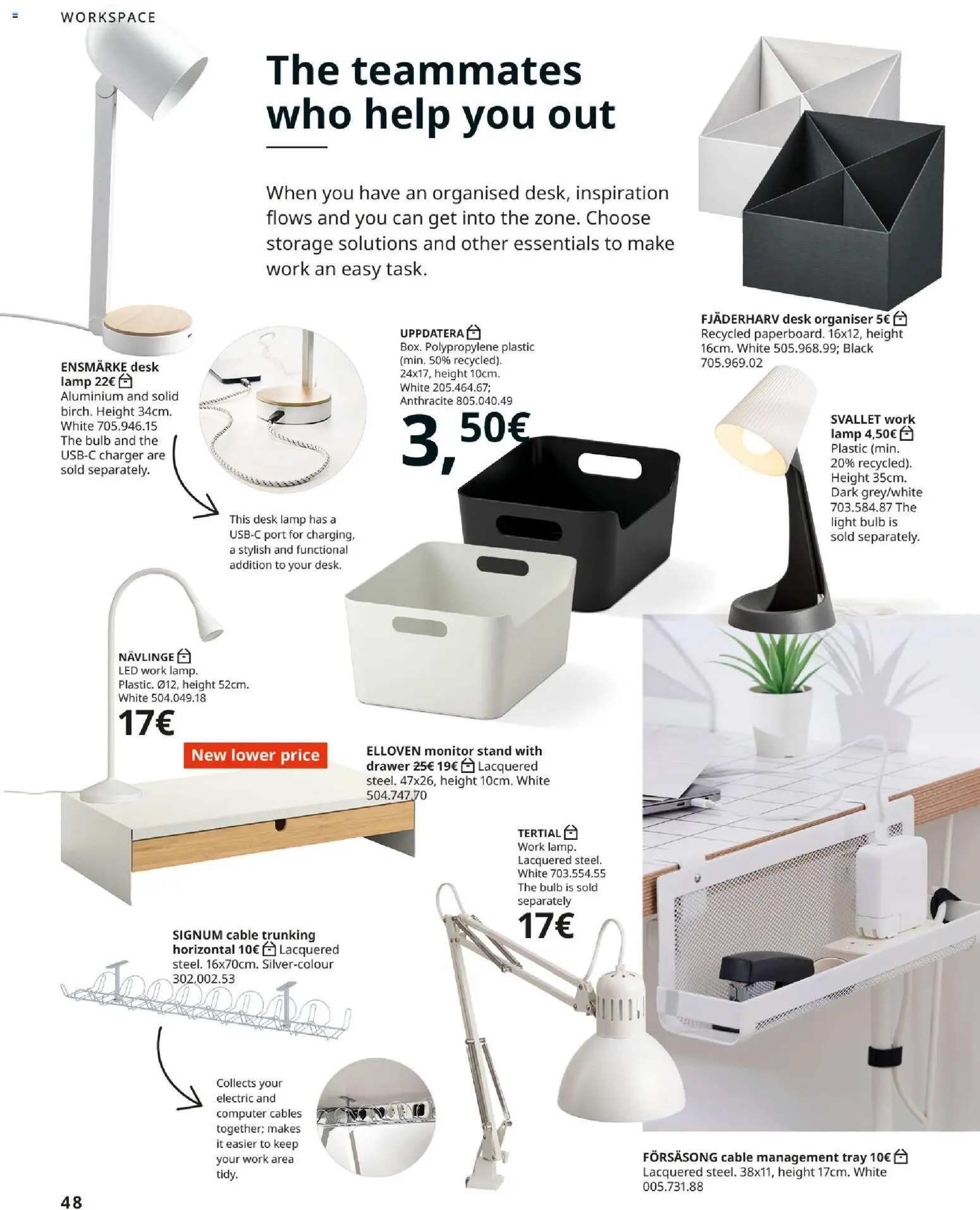IKEA - Haz espacio para lo que más quieres Versión Inglés │ válido desde el 30/09/2026 | Página: 48 | Productos: Monitor, Cable