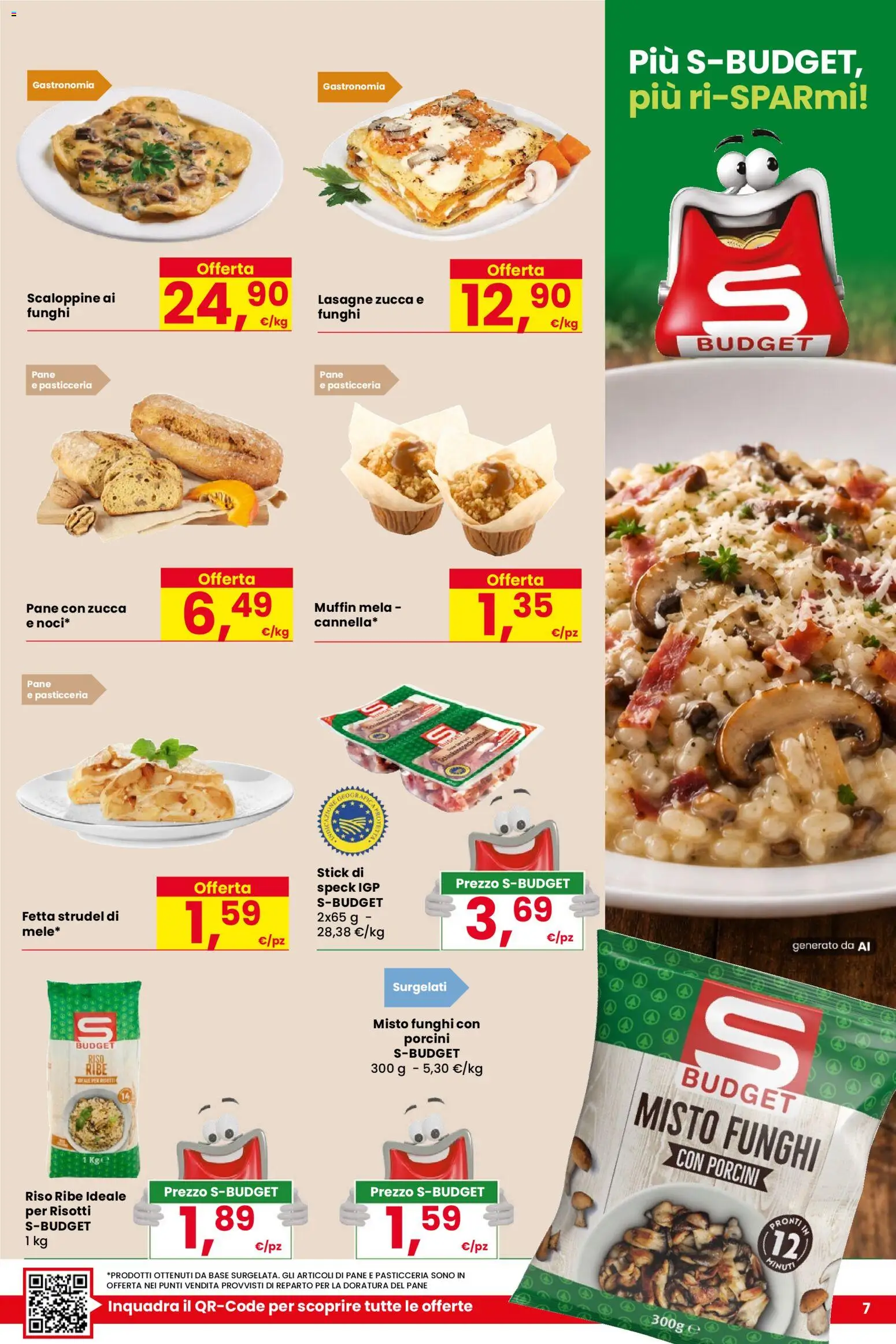 Volantino Despar del 15/10/2026 | Pagina: 7 | Prodotti: Speck, Funghi, Muffin, Lasagne
