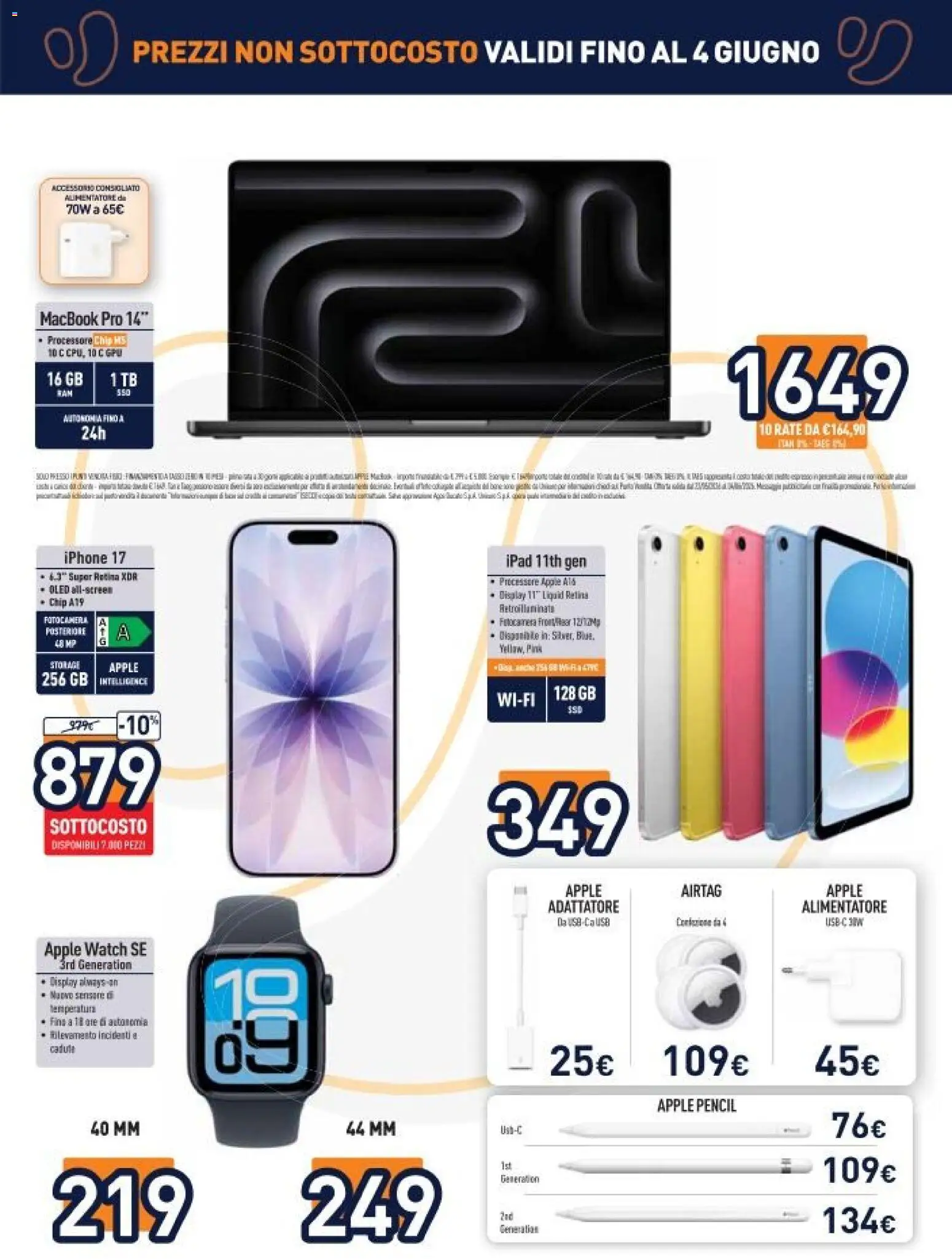 Volantino Unieuro del 22.05.2026 | Pagina: 13 | Prodotti: Fotocamera, Adattatore, USB, Ipad