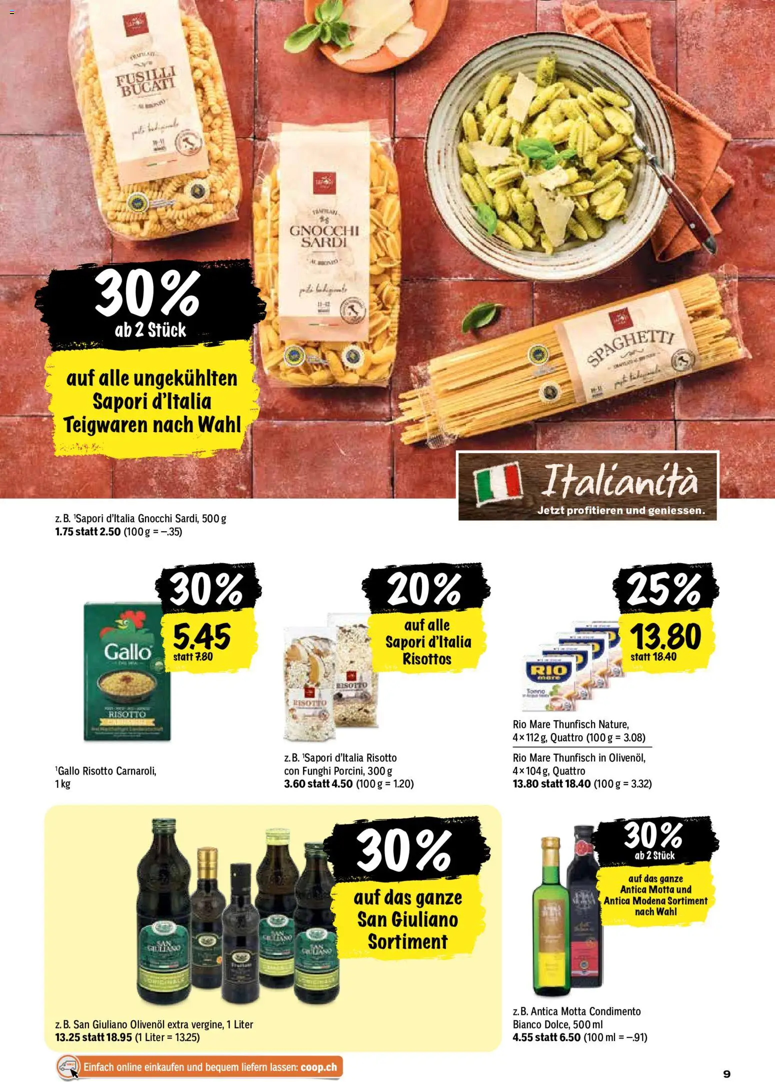 Coop aktionen – gültig ab 20.08.2026 | Seite: 9 | Produkte: Teigwaren, Pasta