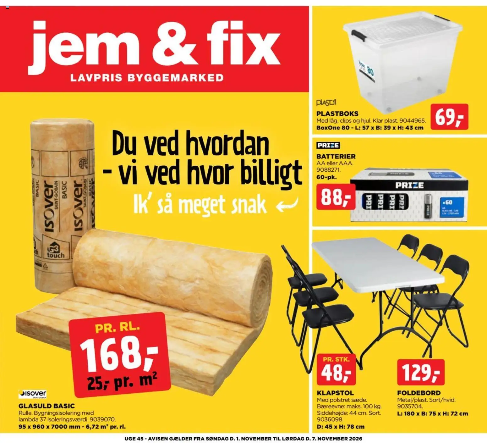 Jem & fix tilbudsavis – gyldig fra 01/11/2026 | Side: 1 | Produkter: Batterier