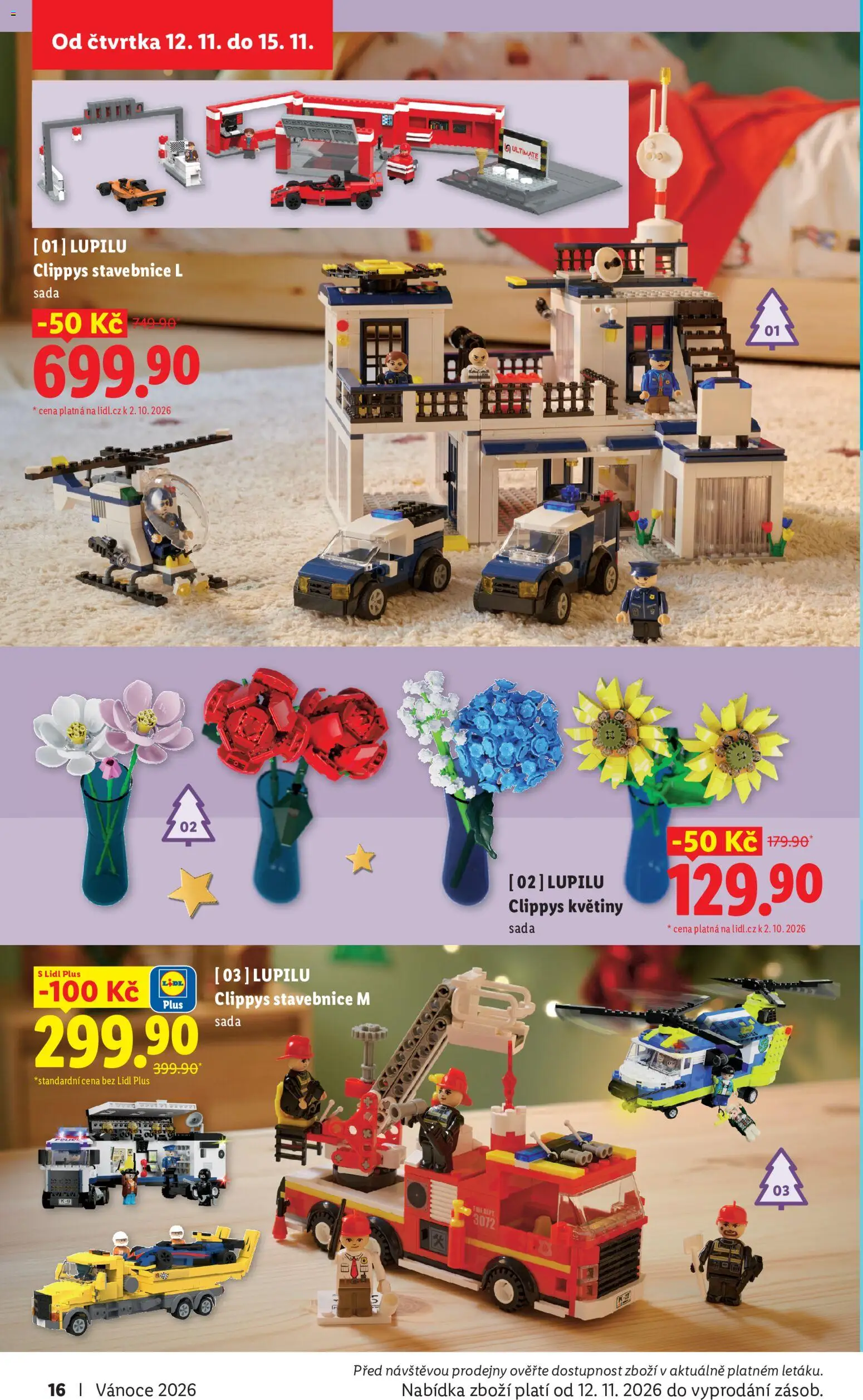 Lidl leták - Vánoční inspirace 2026 od 19.10.2026 | Strana: 16 | Produkty: Stavebnice, Květiny