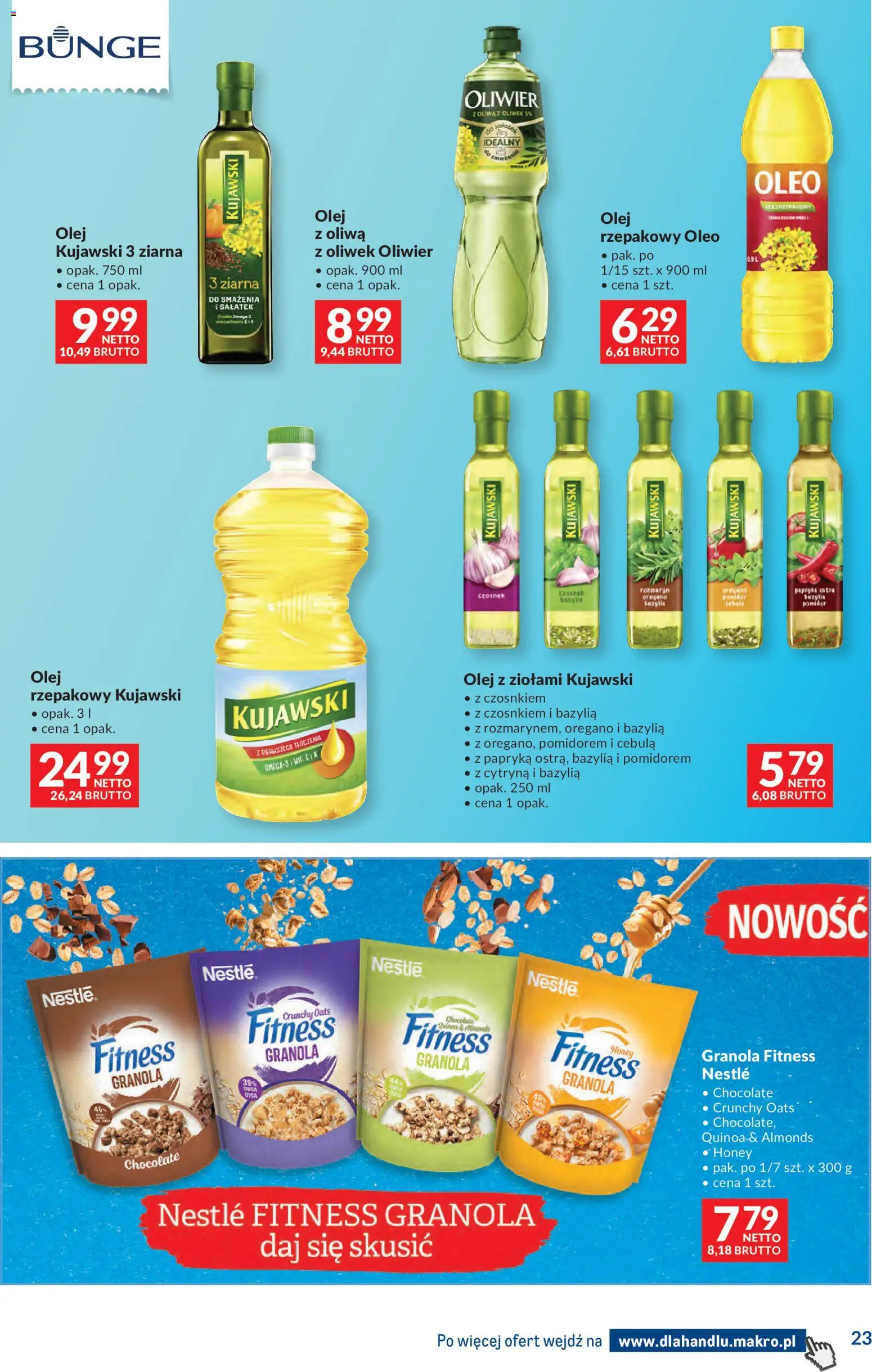 Makro gazetka - Dystrybucja do sklepów od 29.09.2026 | Strona: 23 | Produkty: Granola, Cebula, Papryka, Quinoa
