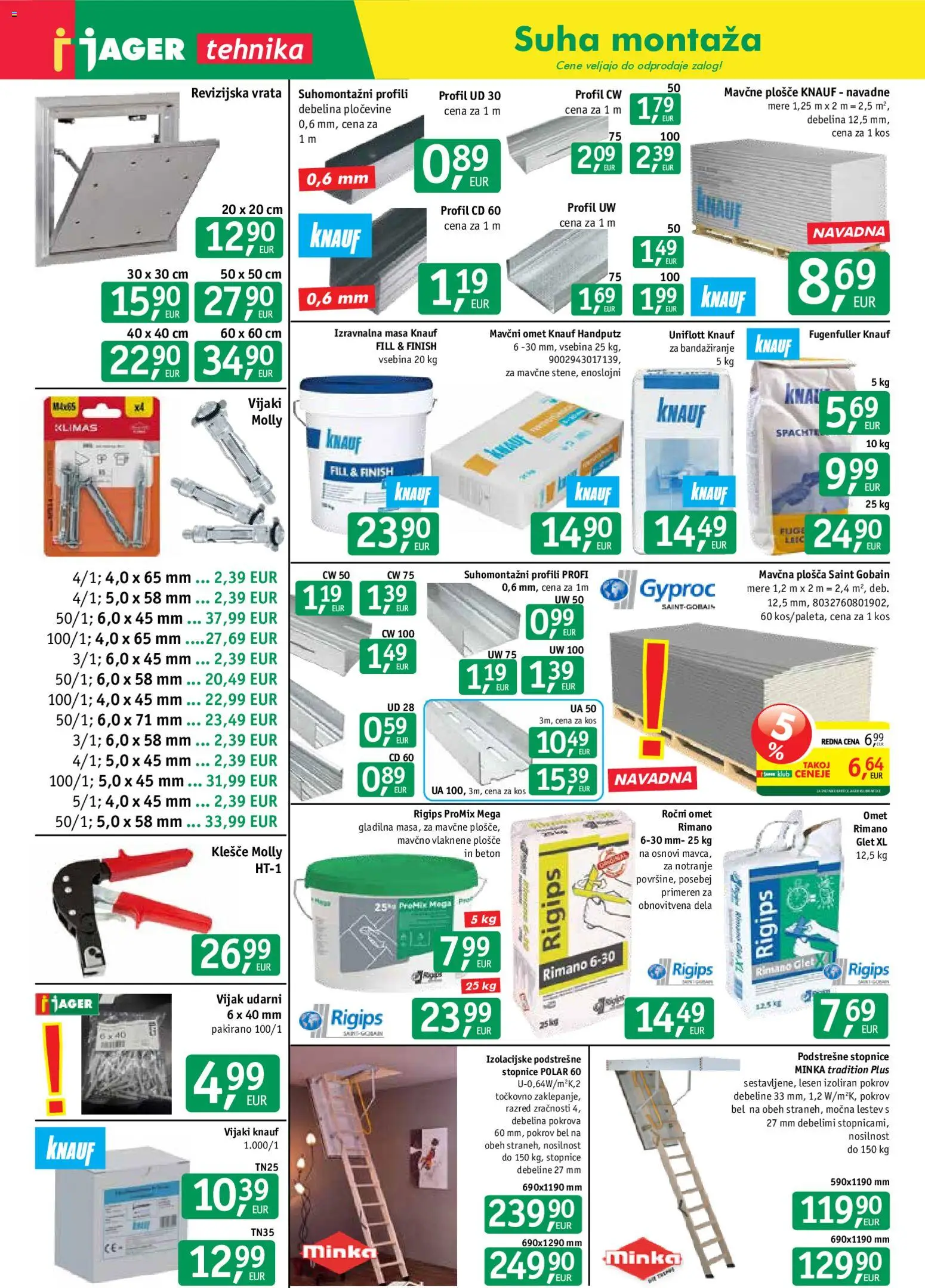Novi Jager katalog ponudbe – veljaven od 26.08.2026 | Stran: 13 | Izdelki: Kos, Stopnice, Beton, Vrata