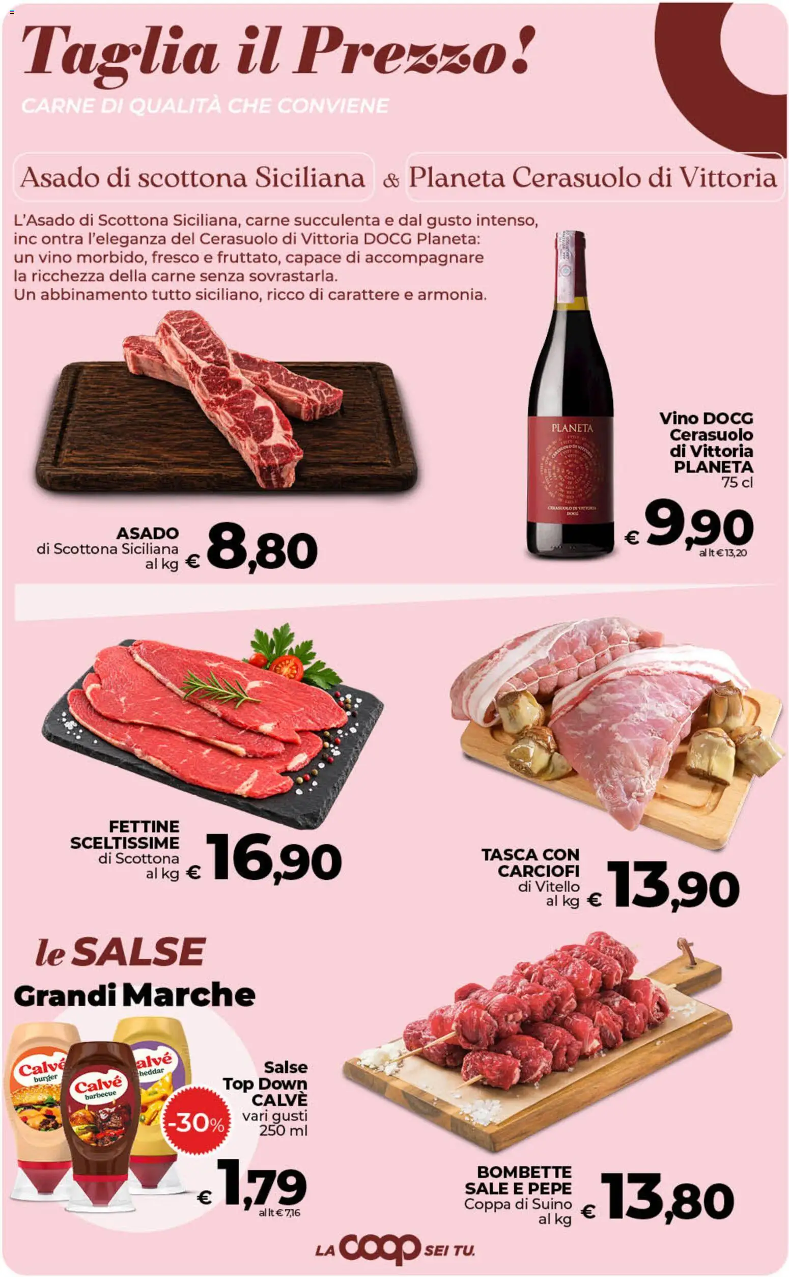 Volantino Ipercoop del 11/09/2026 | Pagina: 34 | Prodotti: Sale, Suino, Vino, Carciofi
