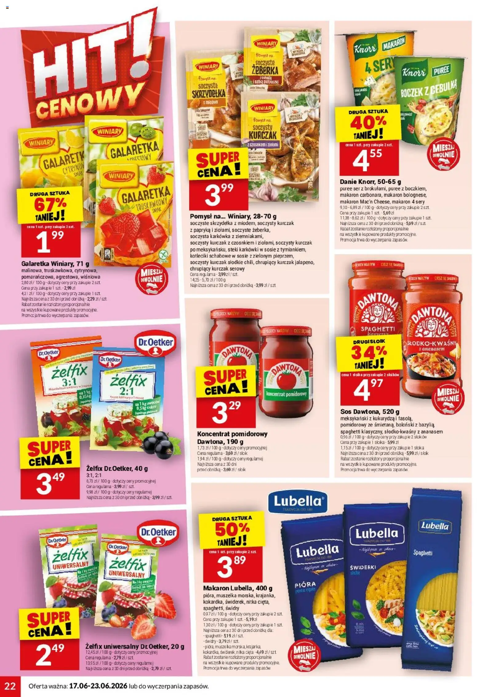 Twój Market gazetka od 17.06.2026 | Strona: 22 | Produkty: Kurczak, Steki, Koncentrat pomidorowy, Sery