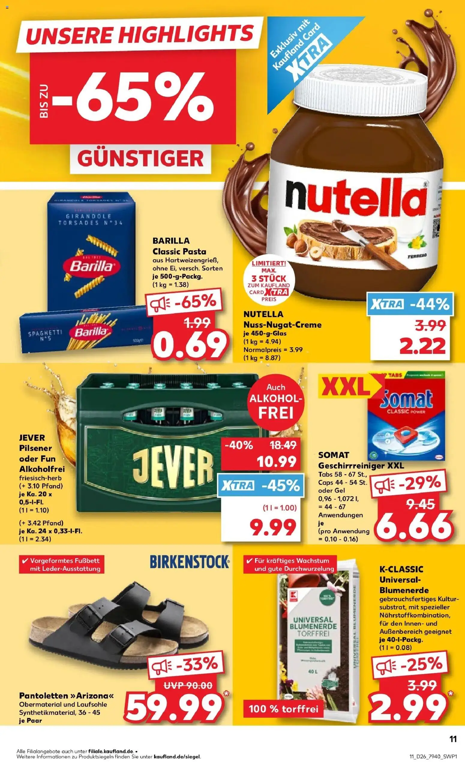Kaufland Prospekt Mülheim An Der Ruhr – gültig ab 22.06.2026 | Seite: 20 | Produkte: Barilla, Nutella, Blumenerde, Pasta