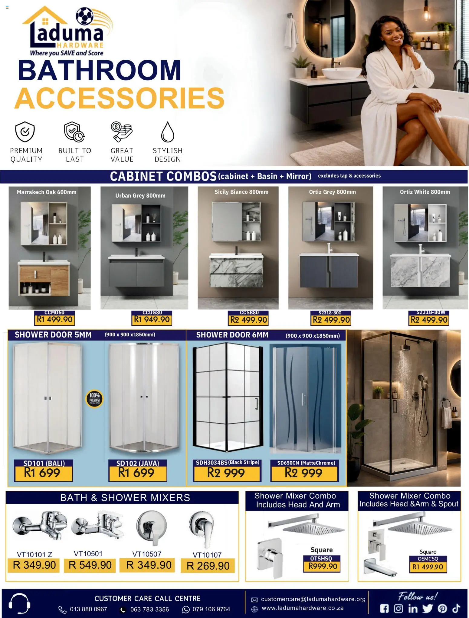 New Laduma Hardware catalogue – valid from 01/08/2026 | Page: 18 | Products: Mixer, Shower, Basin, Tap
