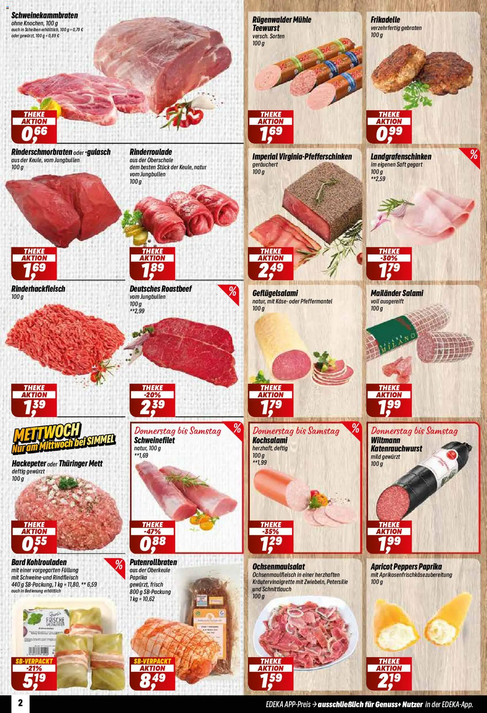 Simmel Prospekt – gültig ab 02.11.2026 | Seite: 2 | Produkte: Mühle, Schweinefilet, Salami, Saft