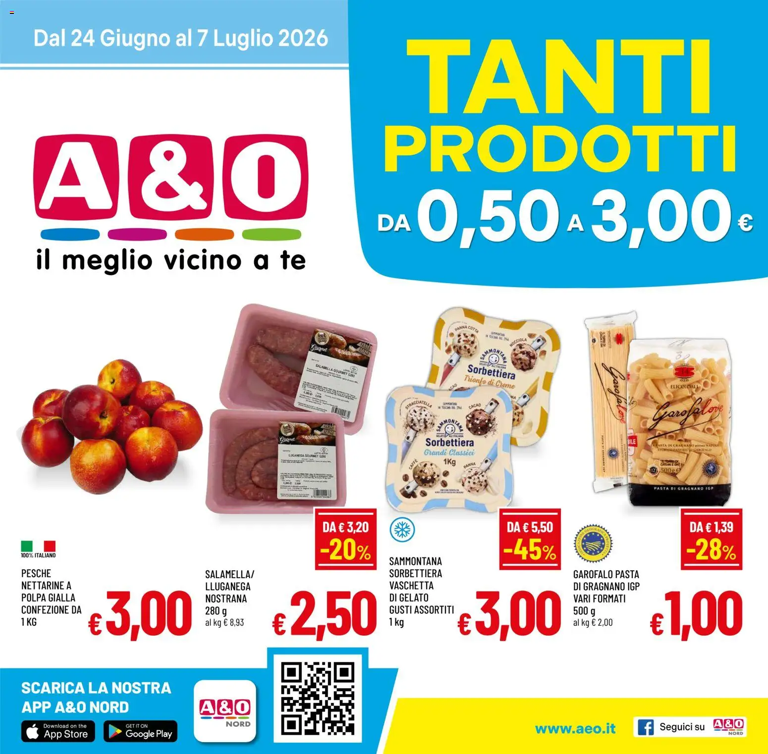 Volantino A&O del 24/06/2026 | Pagina: 1 | Prodotti: Tè, Panna, The, Cacao