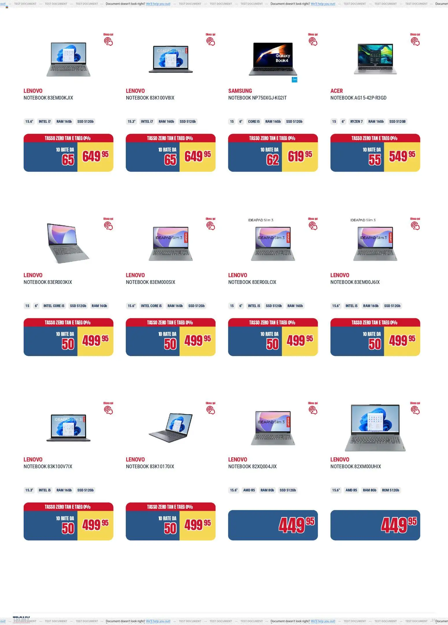 Volantino Trony del 21.05.2026 | Pagina: 3 | Prodotti: Notebook, Samsung