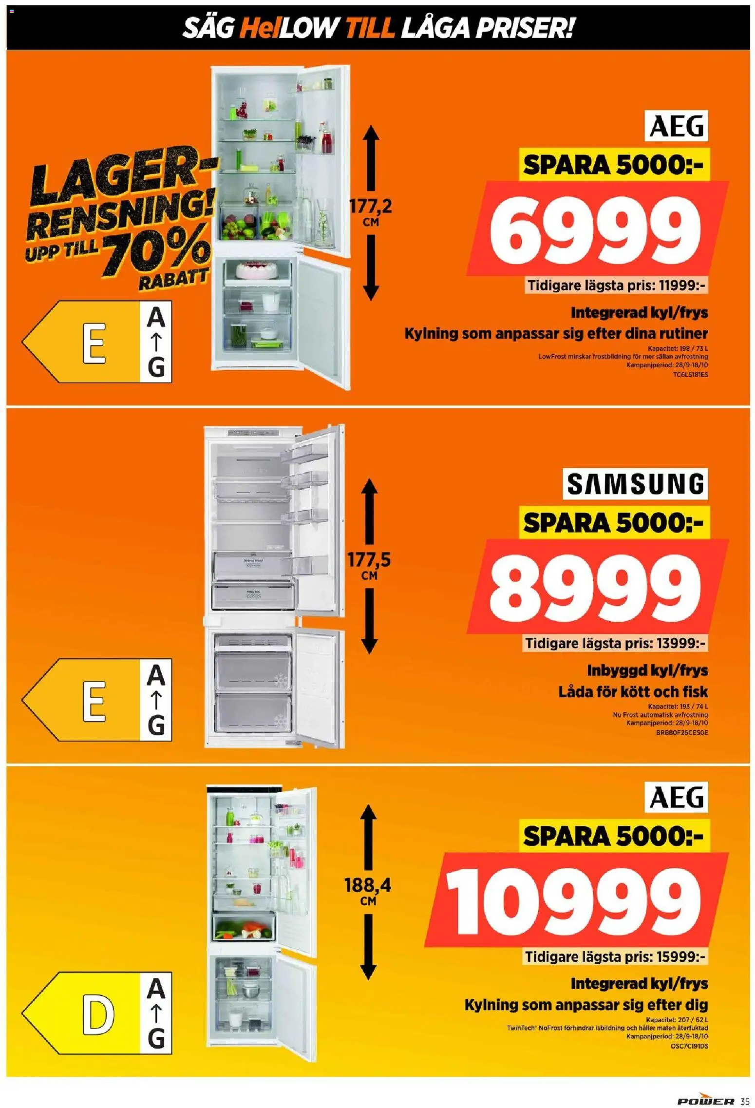 Power reklamblad aktuell från 12/10/2026 | Sida: 35 | Produkter: Såg, Fisk, Låda, Kött