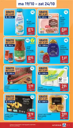 MILSANI®, Lichte room, 7 % vetgehalte, (3.00/l) - Voorbeeld van een folder van Aldi, geldig van 19/10/2026 | Pagina: 7 | Producten: Ham, Pasta, Wafels, Mes