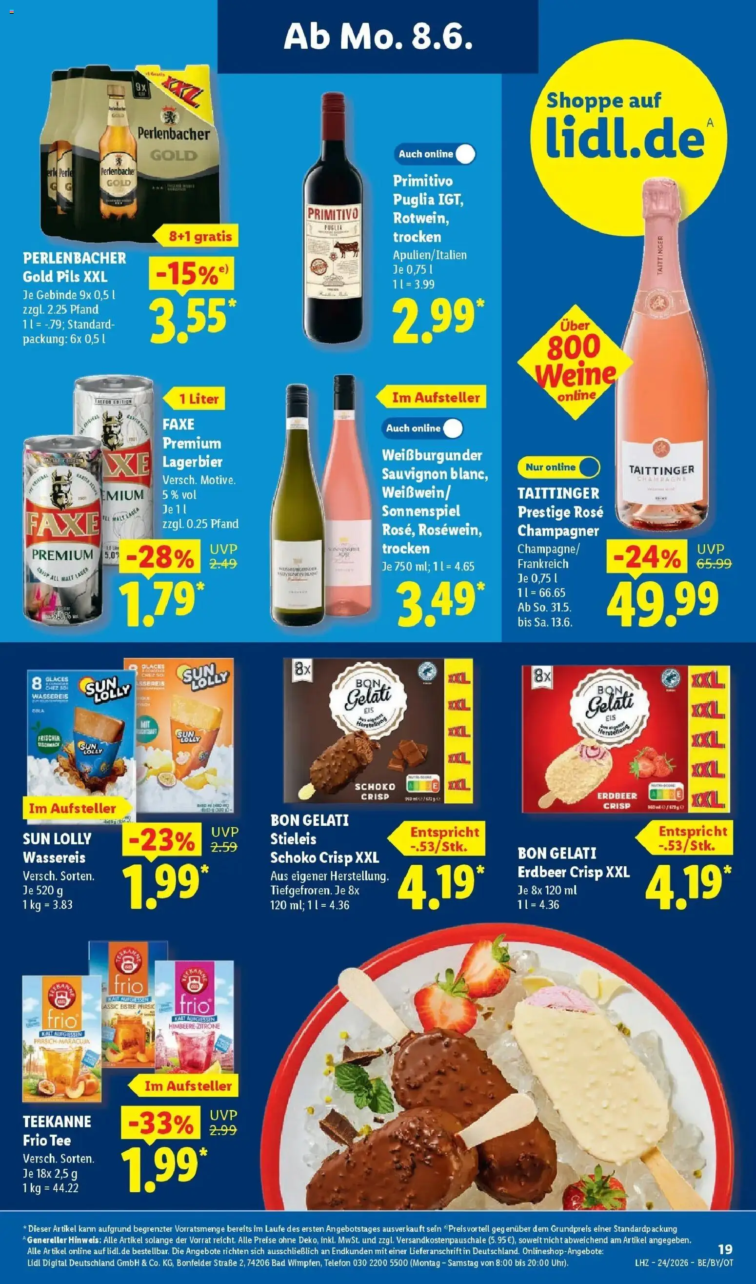Lidl Prospekt Senftenberg – gültig ab 08.06.2026 | Seite: 35 | Produkte: Cola, Pils, Teekanne, Telefon