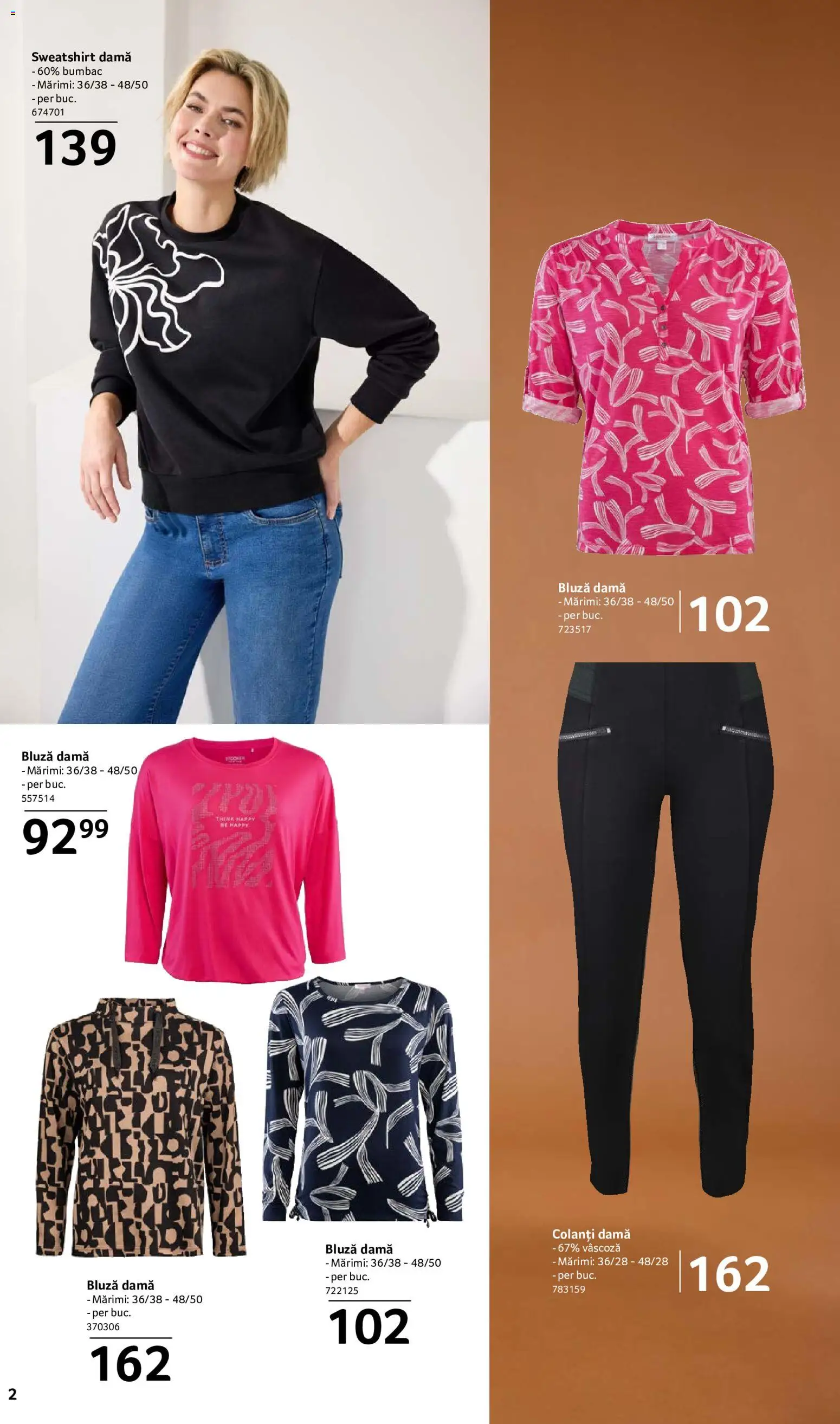 Noul catalog Selgros – valabil de la 18.09.2026 | Pagină: 2 | Produse: Bluză, Colanți