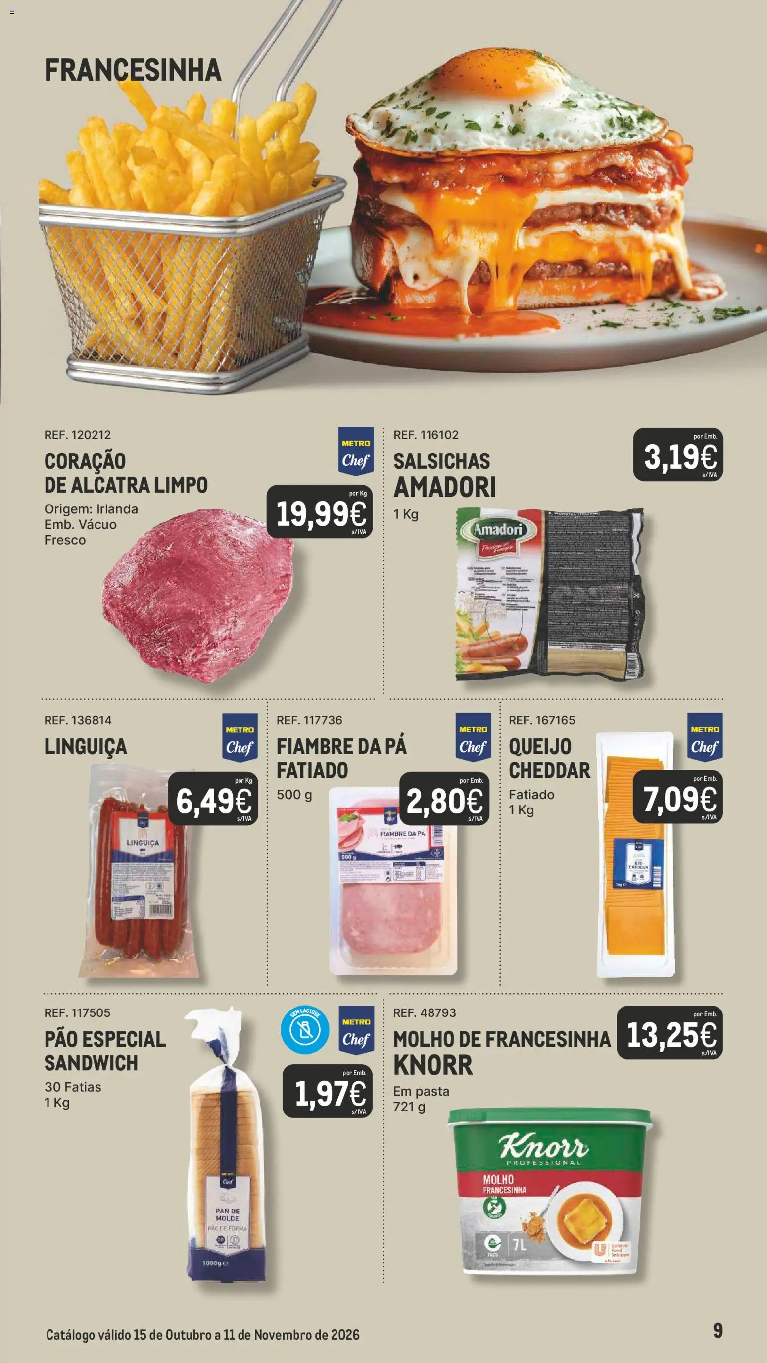 Makro Especial Tendências │ válido de 15/10/2026 | Página: 9 | Produtos: Pão de forma, Fiambre, Queijo, Salsichas