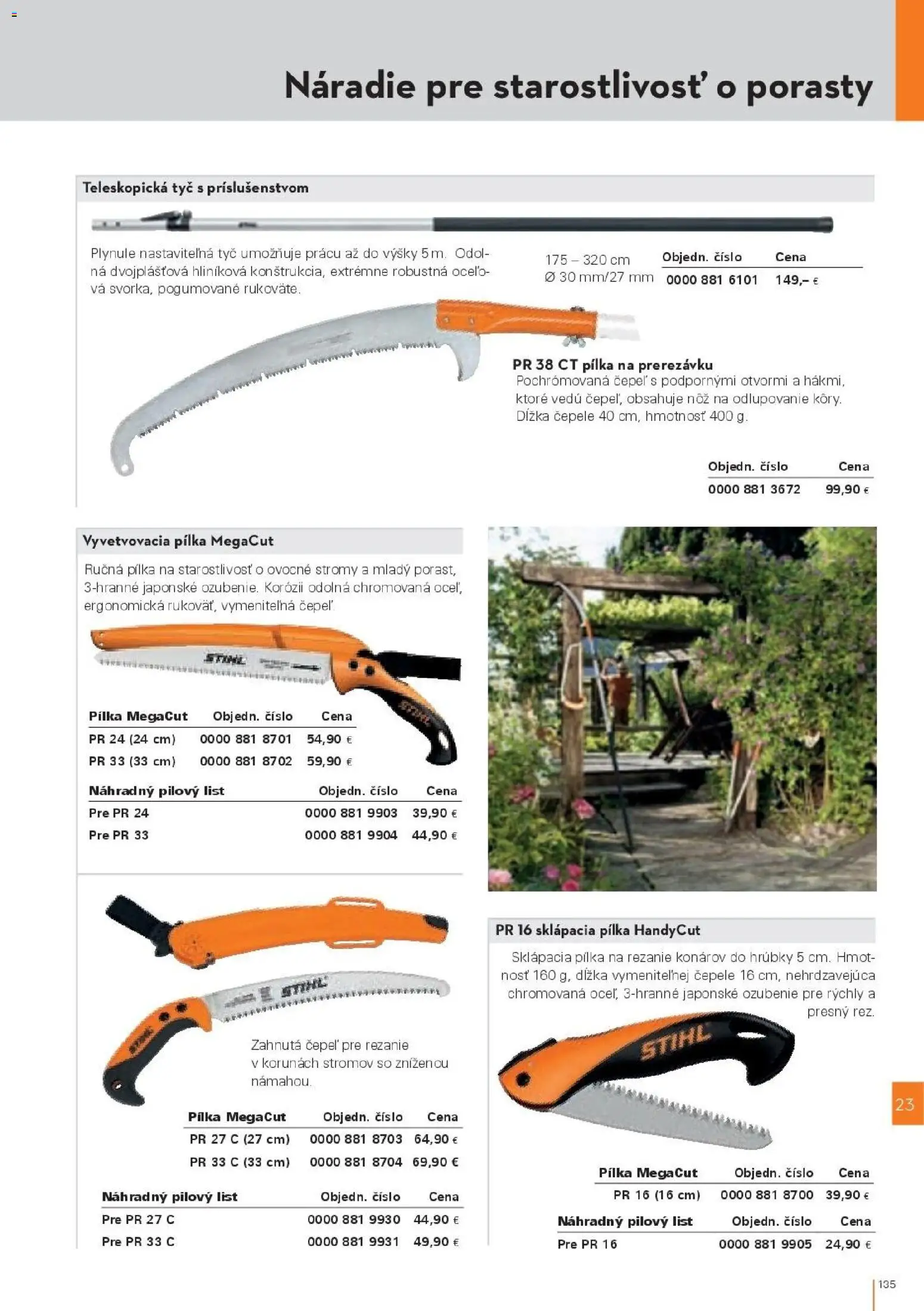 Nové STIHL akcie – leták je platný od 19.08.2026 | Strana: 135 | Produkty: Náradie