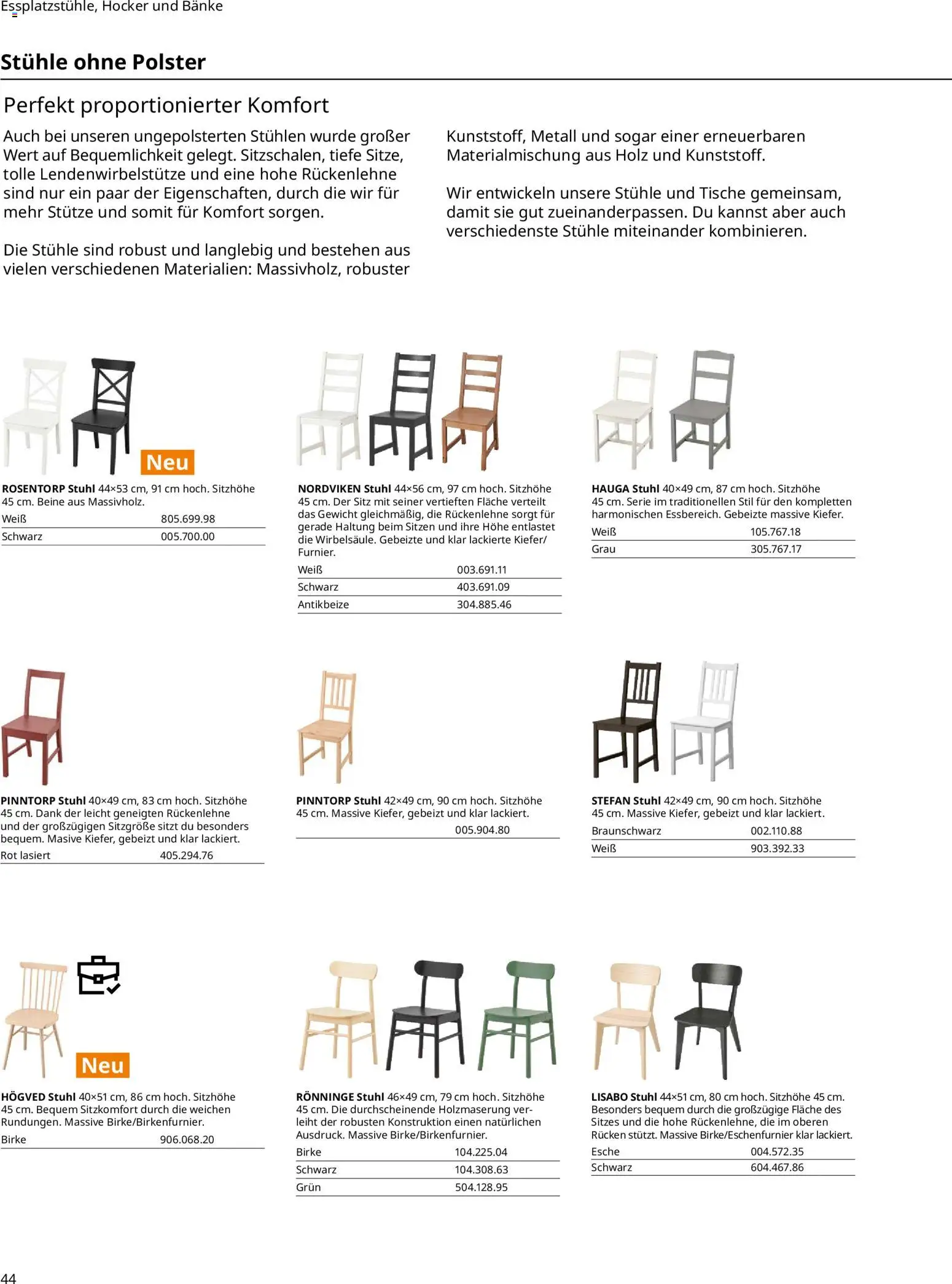 Ikea Essplatz – gültig ab 02.01.2026 | Seite: 44 | Produkte: Gewicht, Hocker, Stuhl