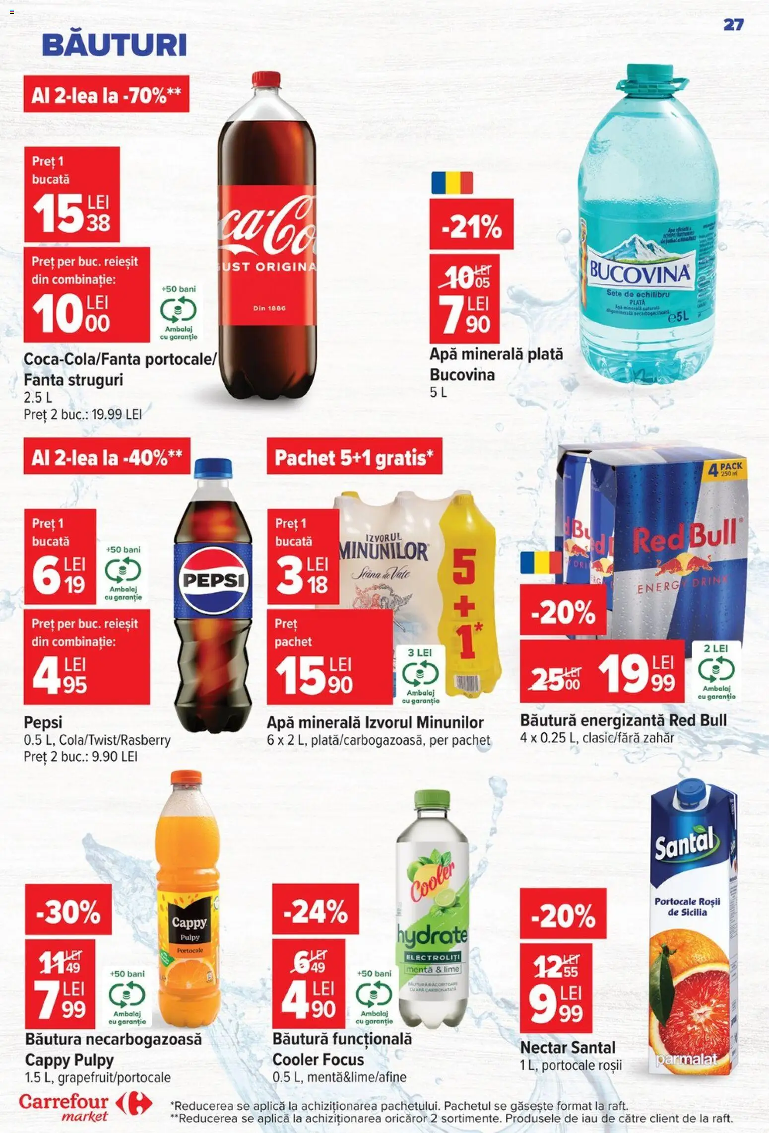 Noul catalog Carrefour – valabil de la 29.07.2026 | Pagină: 27 | Produse: Lime, Portocale, Roșii, Apă