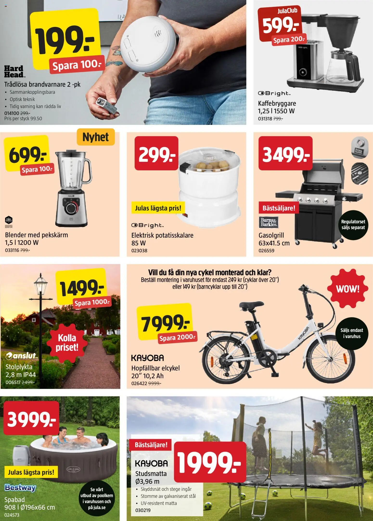 Jula reklamblad aktuell från 04.06.2026 | Sida: 6 | Produkter: Gasolgrill, Cykel, Matta, Blender