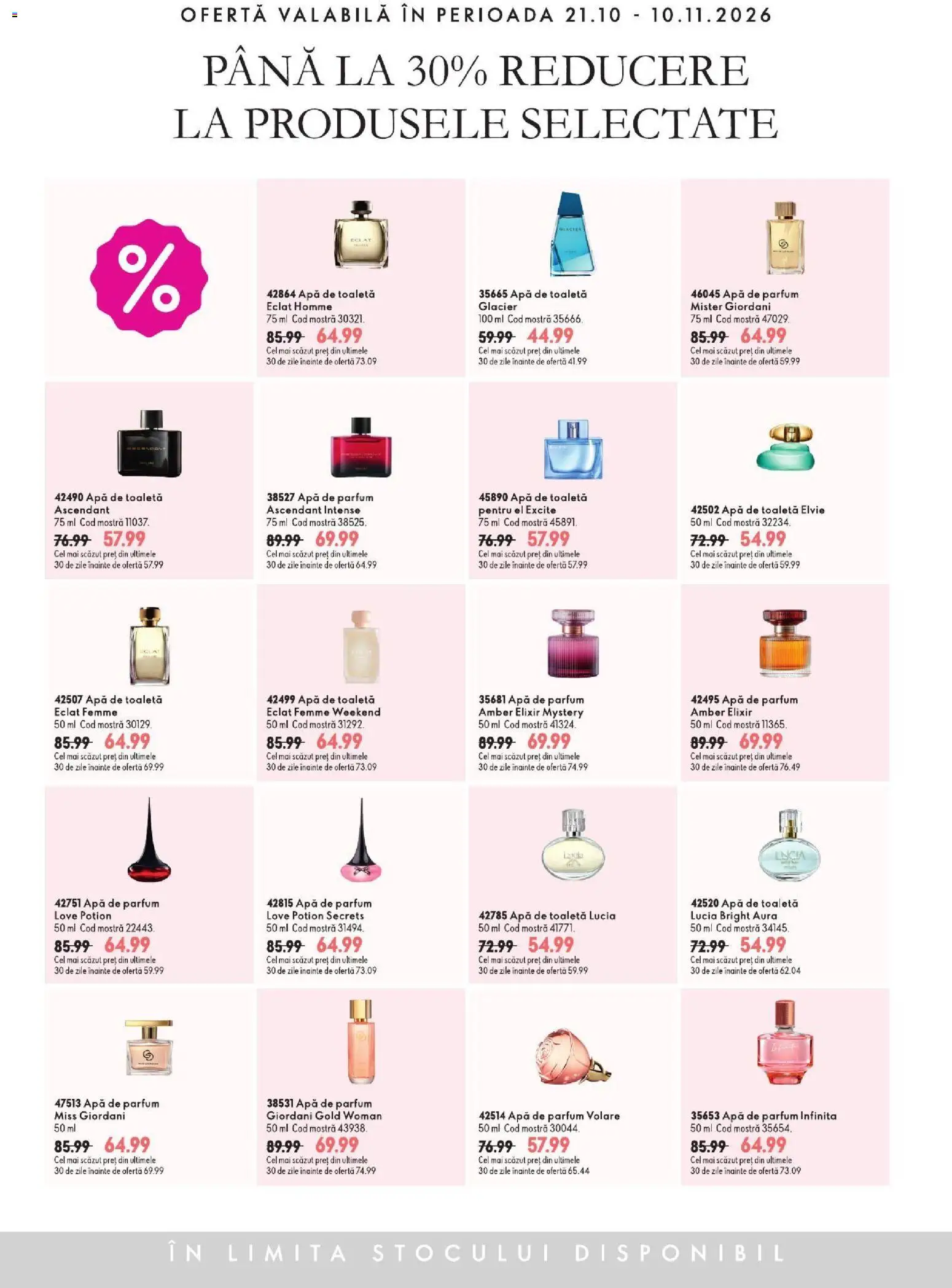 Noul catalog Oriflame – valabil de la 21.10.2026 | Pagină: 11 | Produse: Apă de parfum, Elixir, Apă de toaletă, Intense