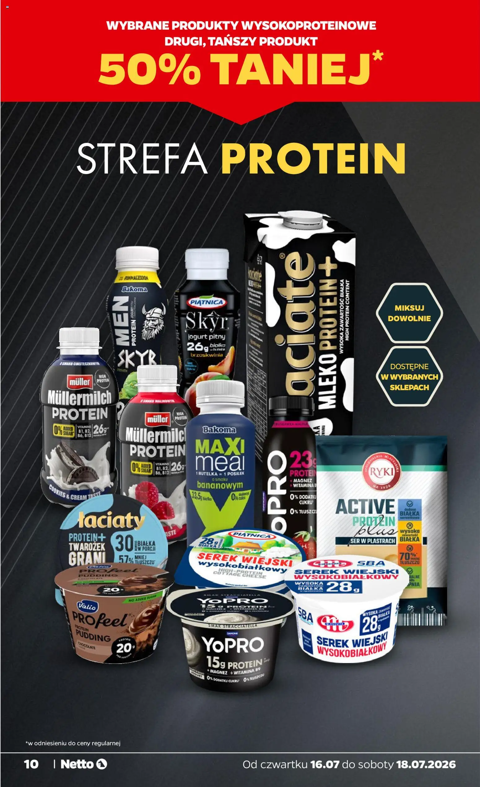 Netto gazetka od czwartku od 16.07.2026 | Strona: 10 | Produkty: Serek, Jogurt pitny, Ser, Twarożek