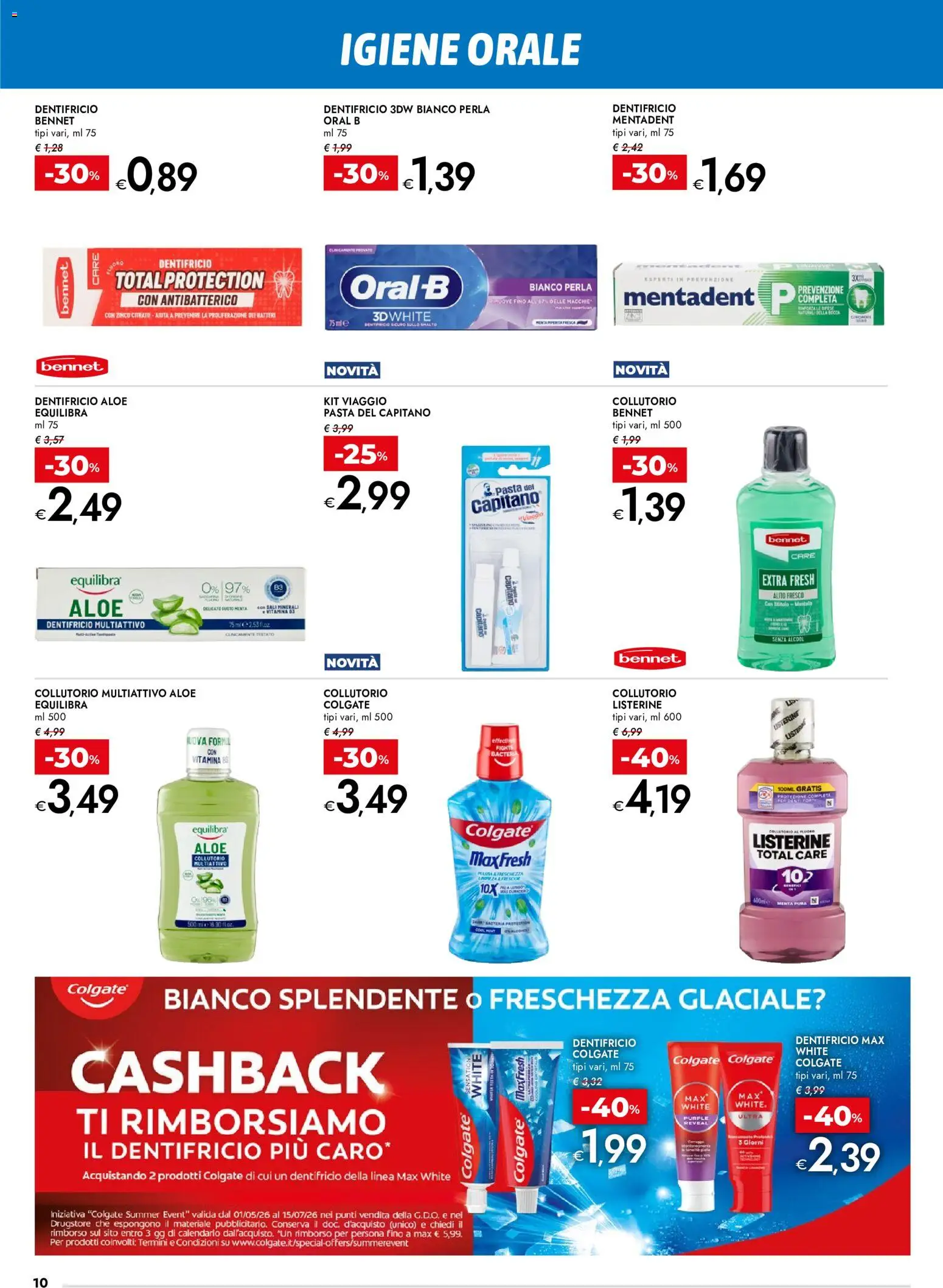 Volantino bennet del 11.06.2026 | Pagina: 10 | Prodotti: Dentifricio, Collutorio, Pasta, Menta