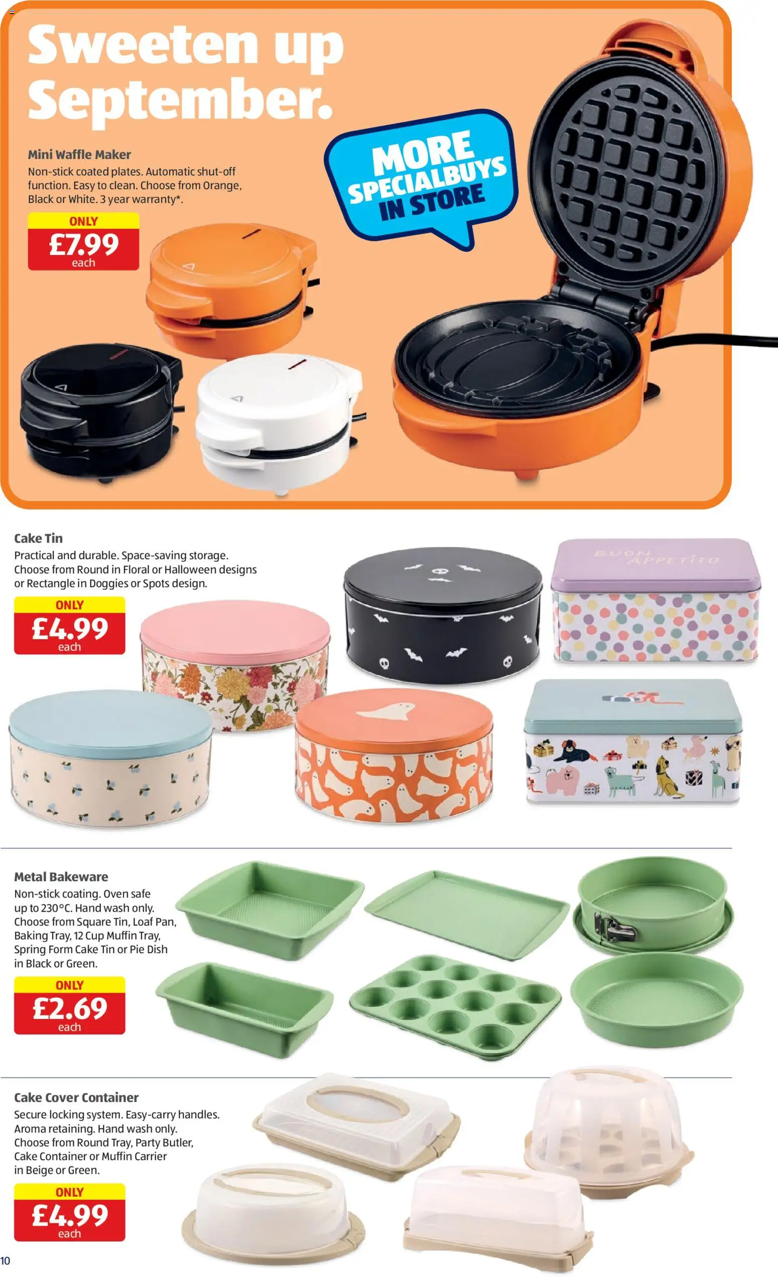 {H1} | Page: 10 | Products: Pie, Container, Cake, Oven