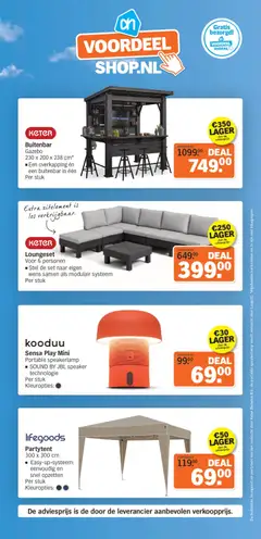 Albert Heijn folder - Voordeelshop folder week 25 - Voorbeeld van een folder van Albert Heijn, geldig van 15.06.2026 | Pagina: 8 | Producten: Tent, Tv, Speaker, Lamp
